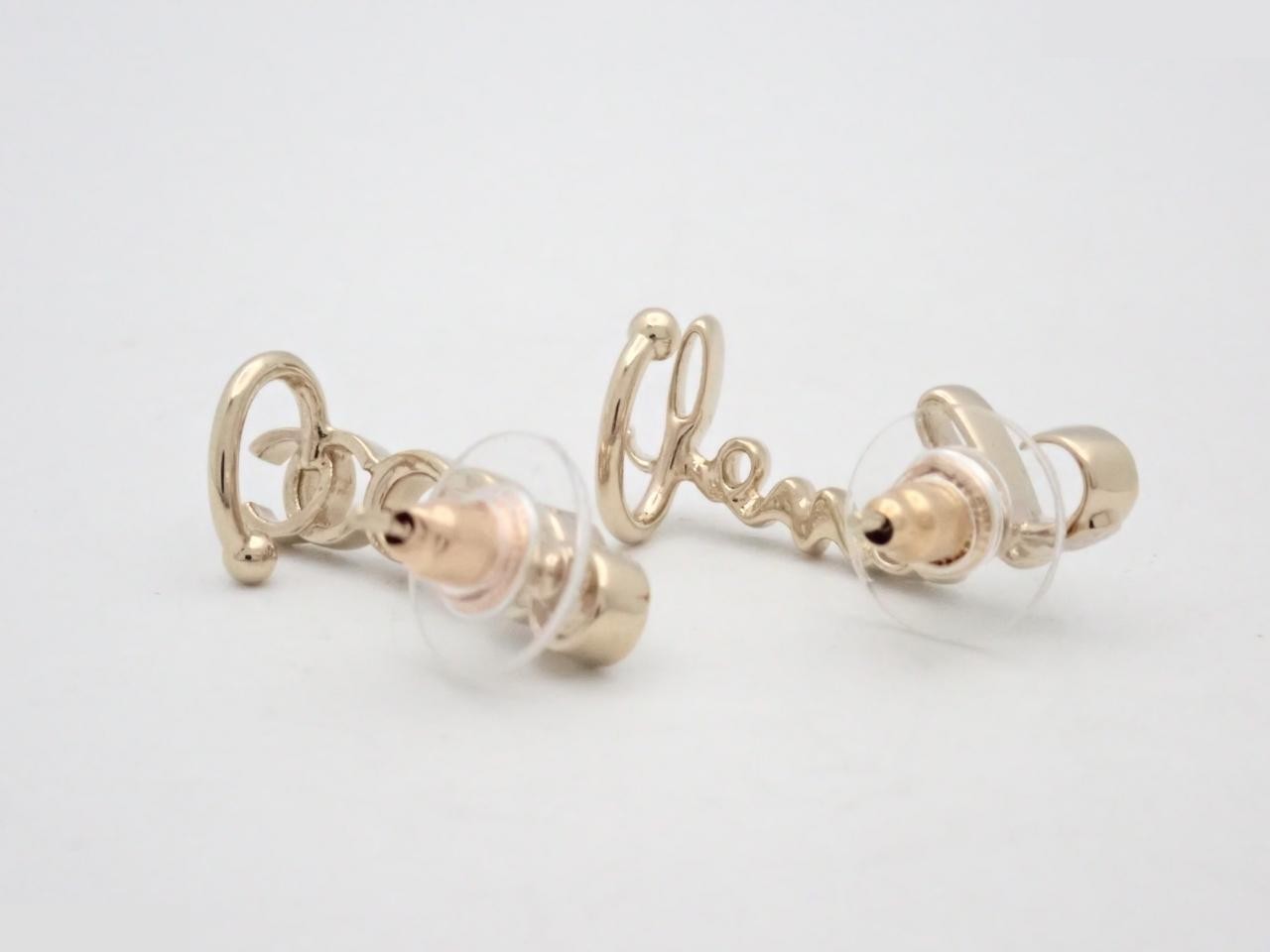 Coco Mark Gold Earrings — view 2