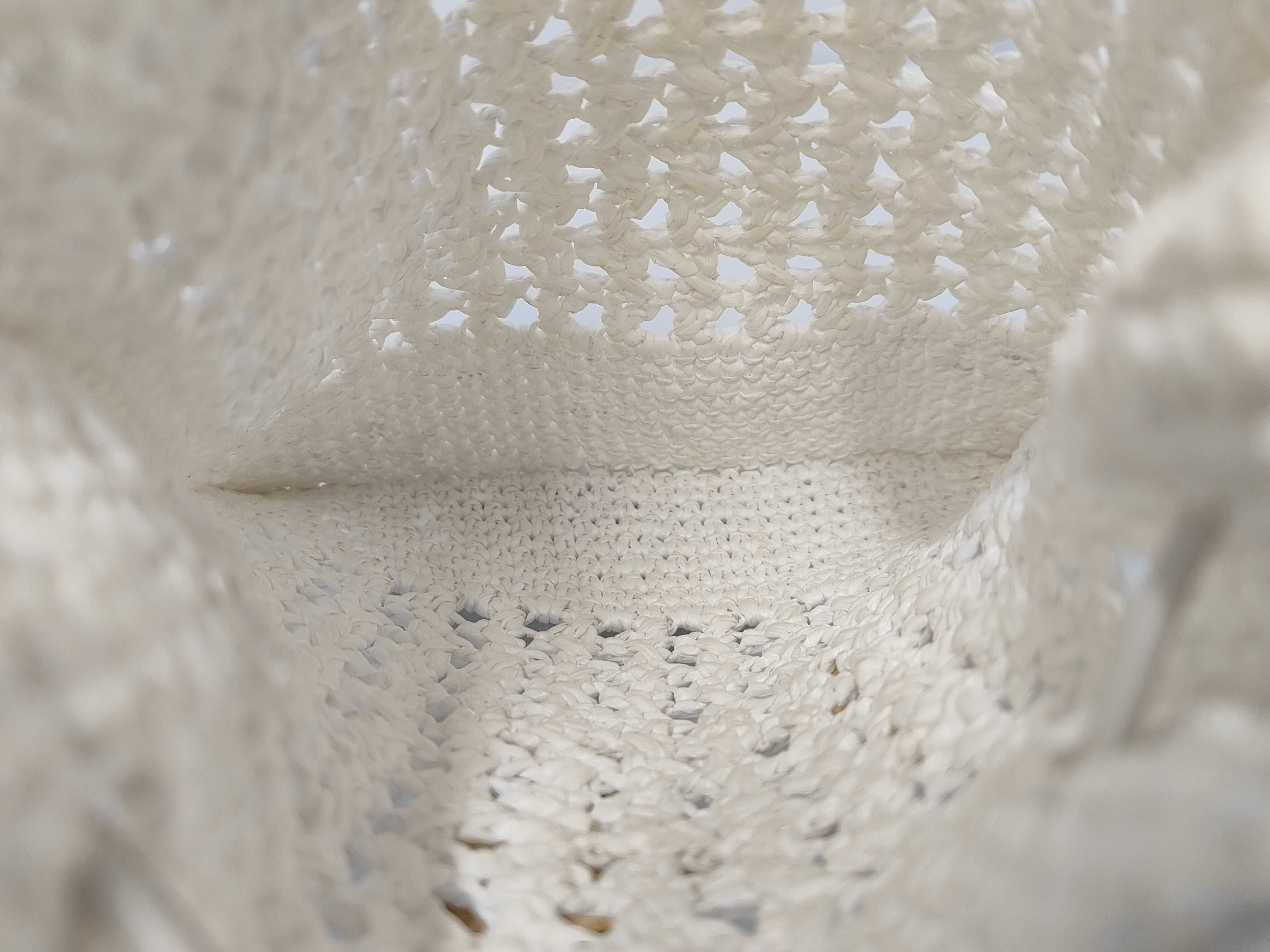 Woven Fabric Mini Bag White Pouch — view 7