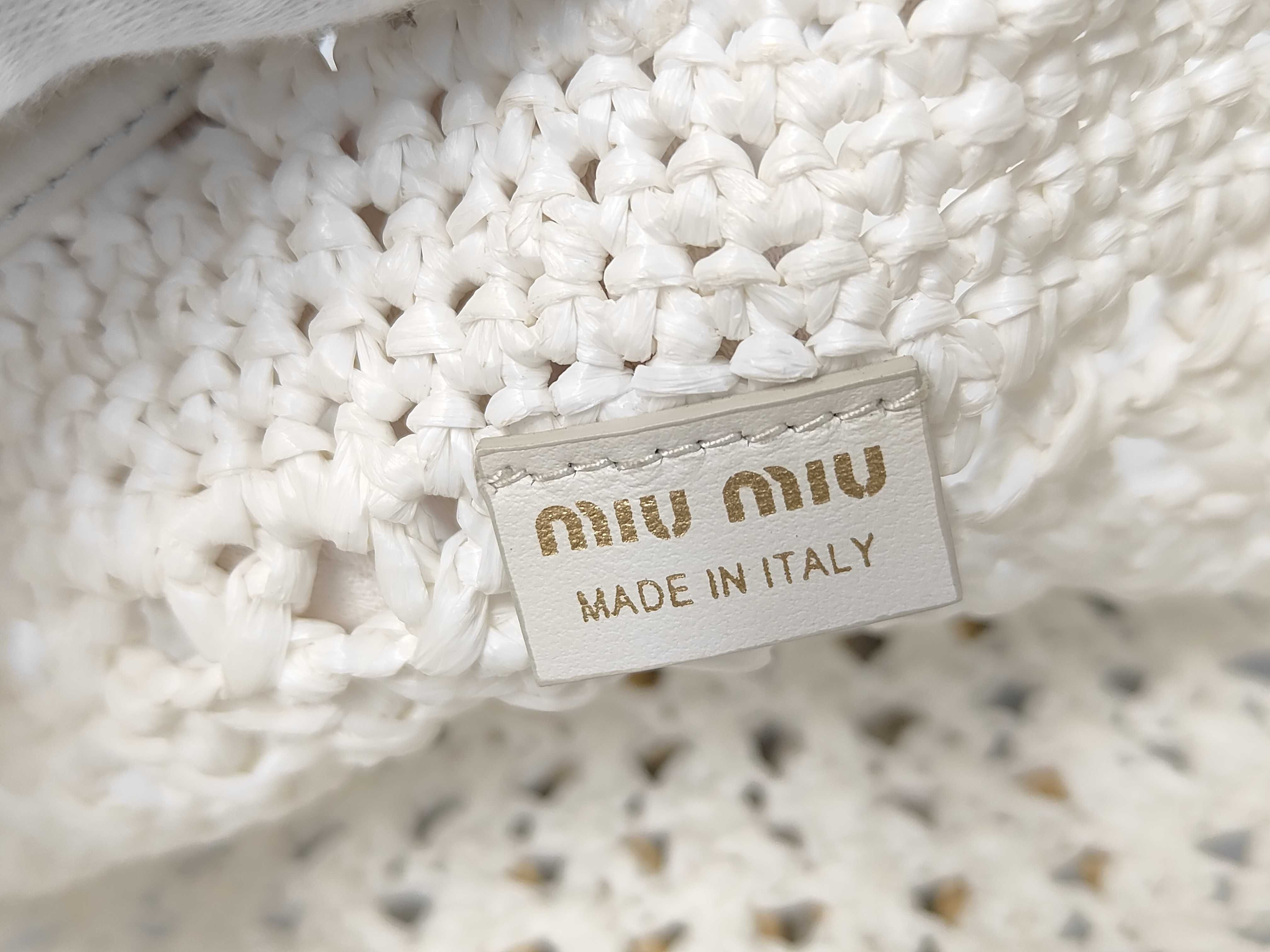 Woven Fabric Mini Bag White Pouch — view 8