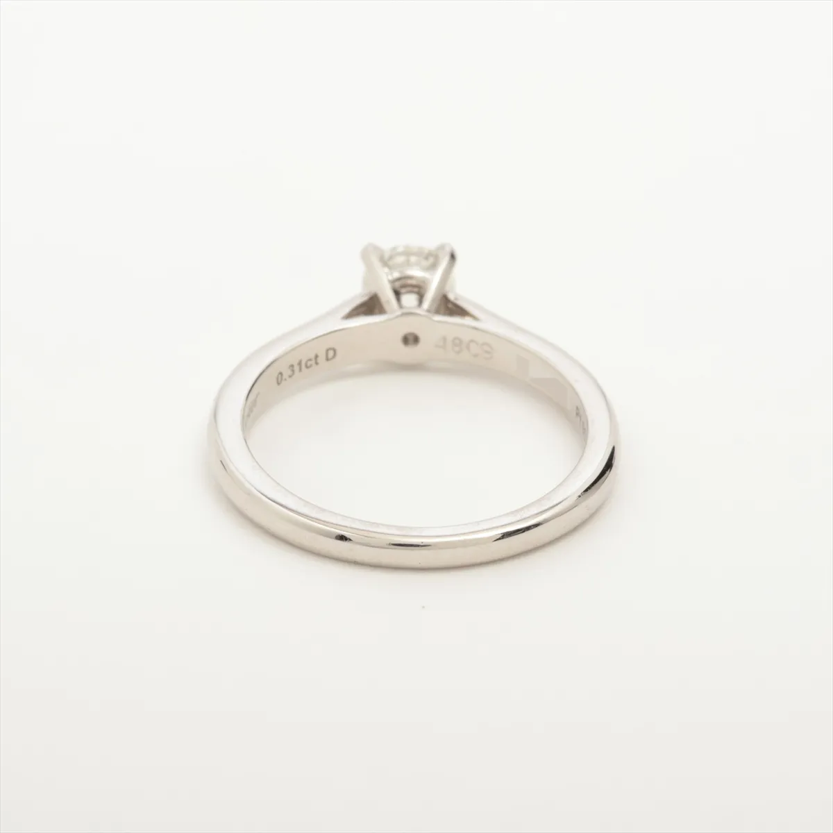 Solitaire 1895 Diamond Ring Pt950 3.5g D0.31 48 266ALS — view 2