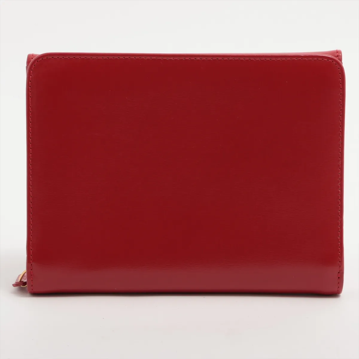 Leather Compact Wallet Red — view 2