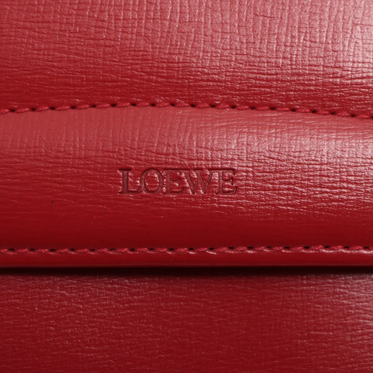 Leather Compact Wallet Red — view 8