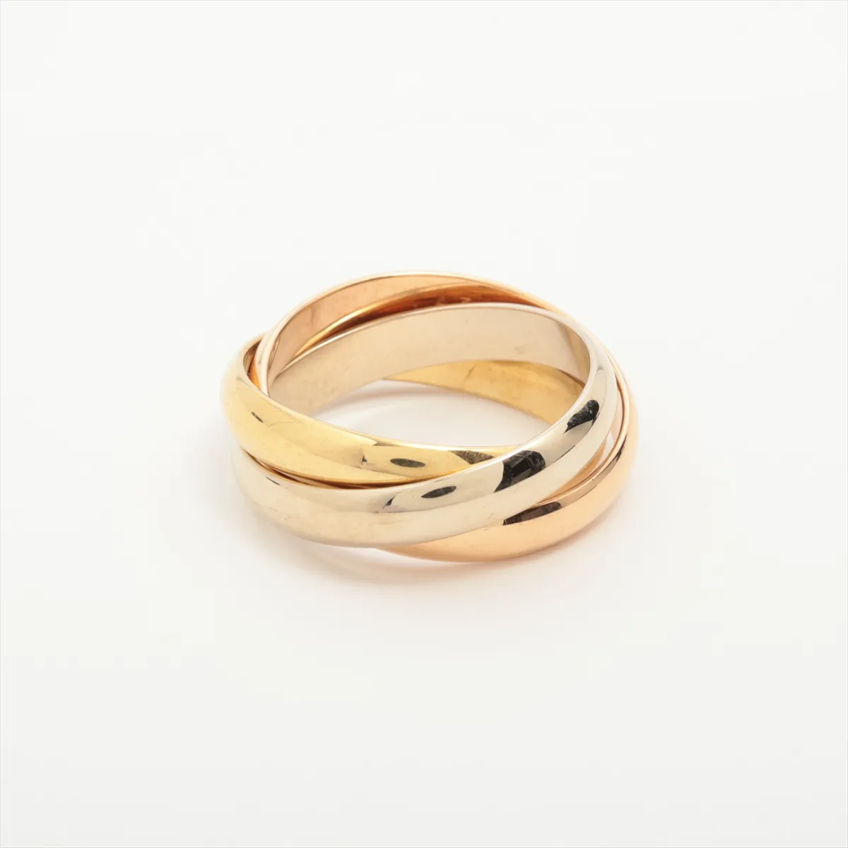 Trinity Ring 750 (YG x PG x WG) 8.5g Size 53 A3146W (Solder finish, drilled holes) — view 2