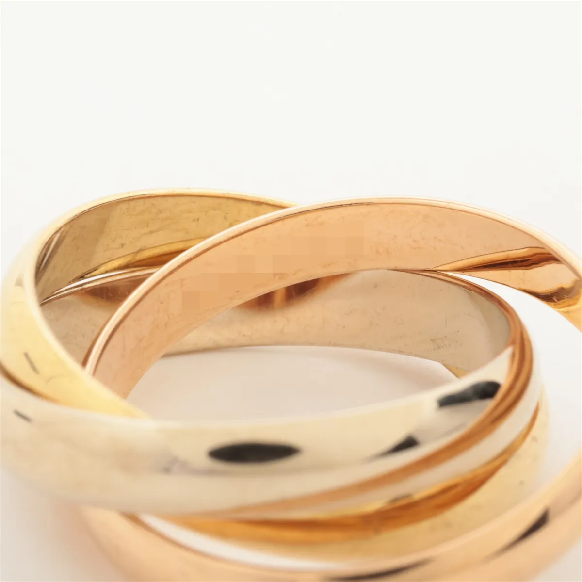 Trinity Ring 750 (YG x PG x WG) 8.5g Size 53 A3146W (Solder finish, drilled holes) — view 3