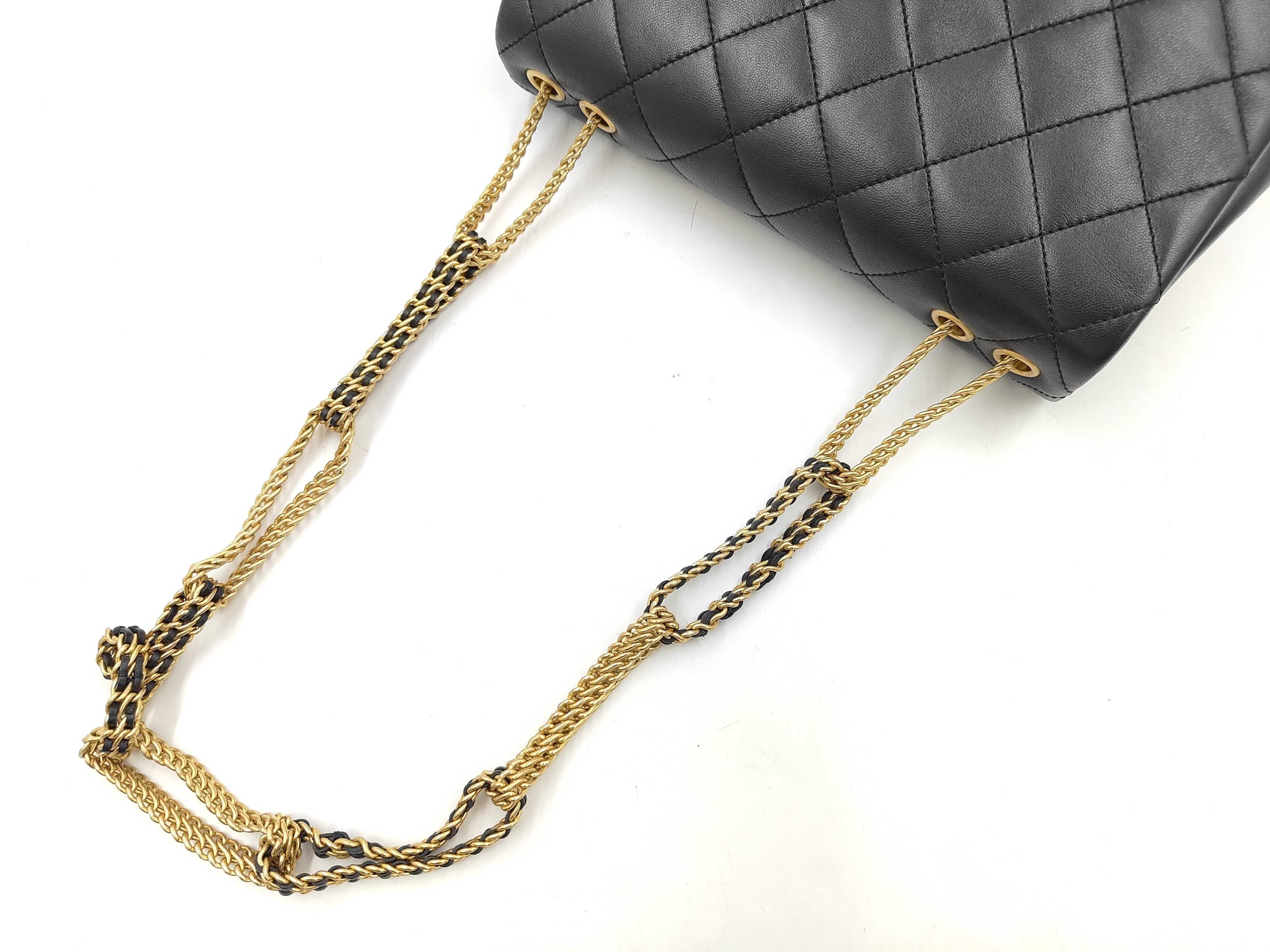 Classic Flap Cruise Black Quilted Lambskin Shoulder Bag, Size 24, Gold Hardware, 22C — view 3