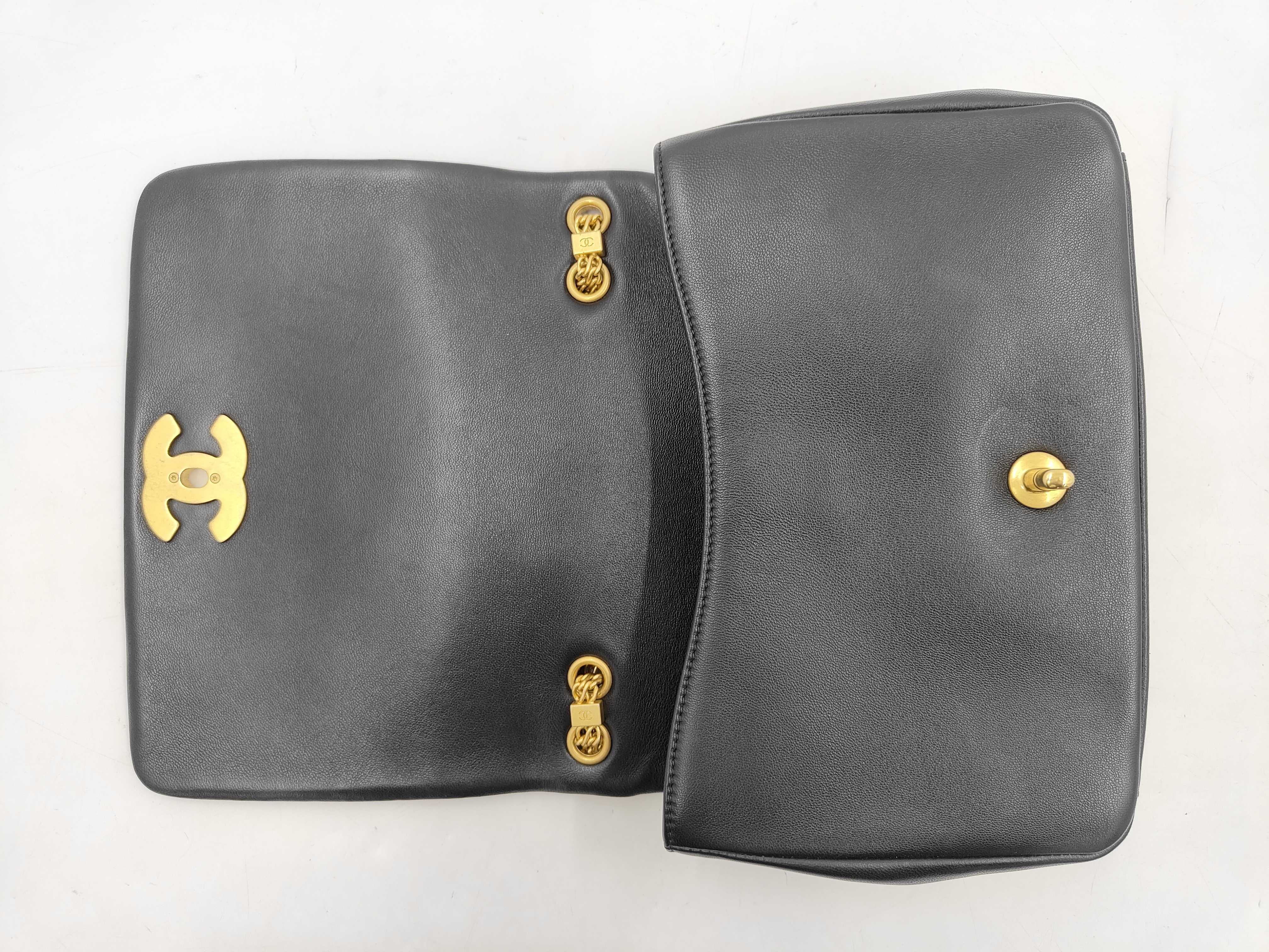 Classic Flap Cruise Black Quilted Lambskin Shoulder Bag, Size 24, Gold Hardware, 22C — view 8