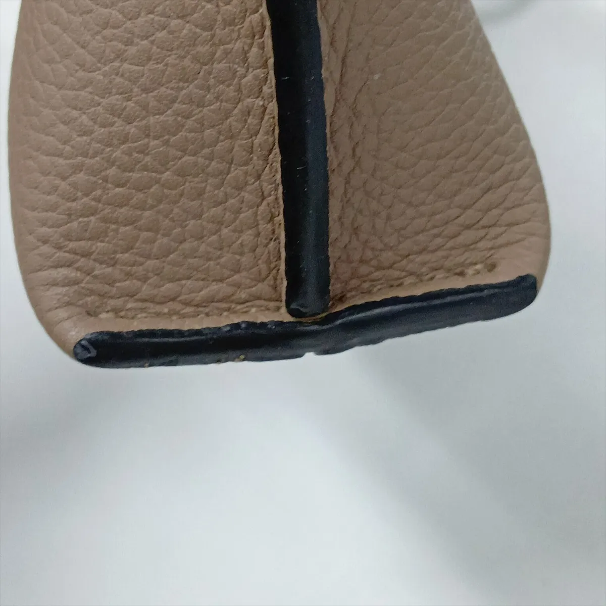 Missy Small Leather Handbag, Beige — view 12