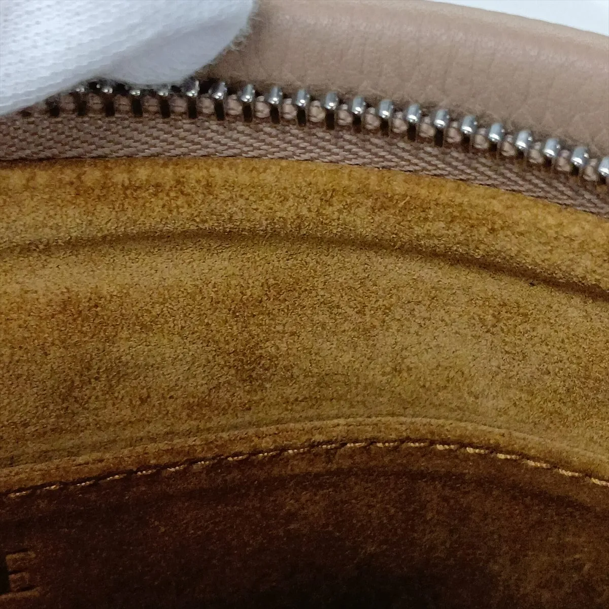 Missy Small Leather Handbag, Beige — view 13