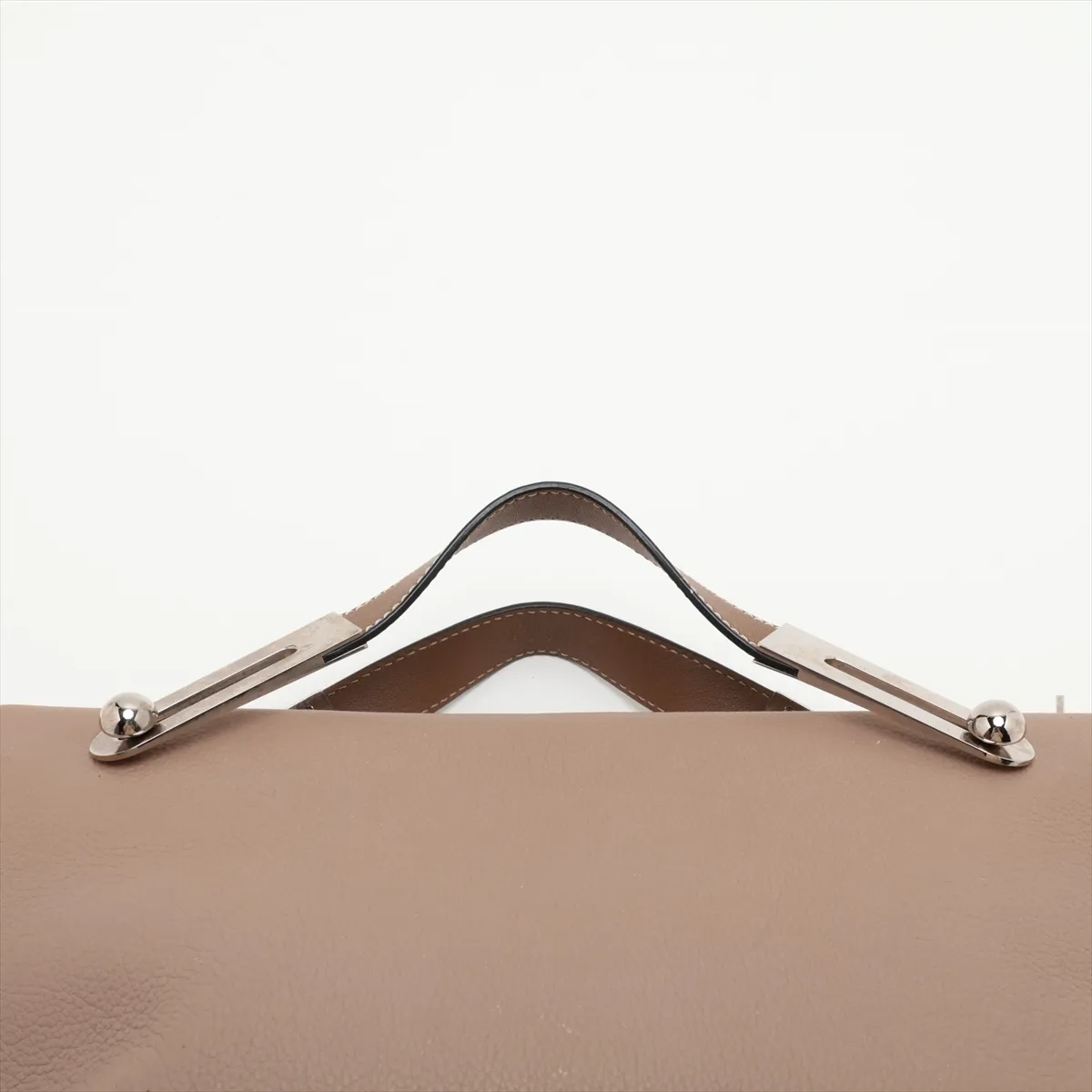 Missy Small Leather Handbag, Beige — view 6