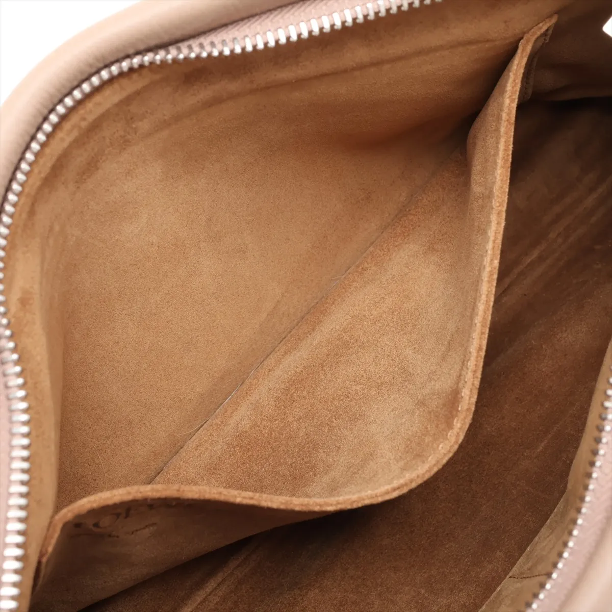 Missy Small Leather Handbag, Beige — view 8