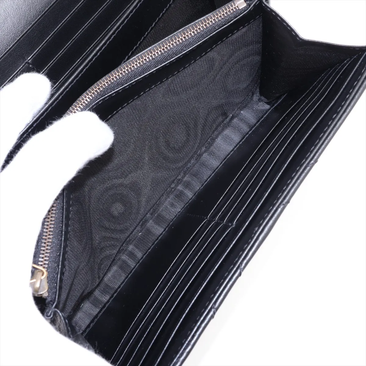 GG Marmont Leather Chain Wallet, Black, 474575 — view 10