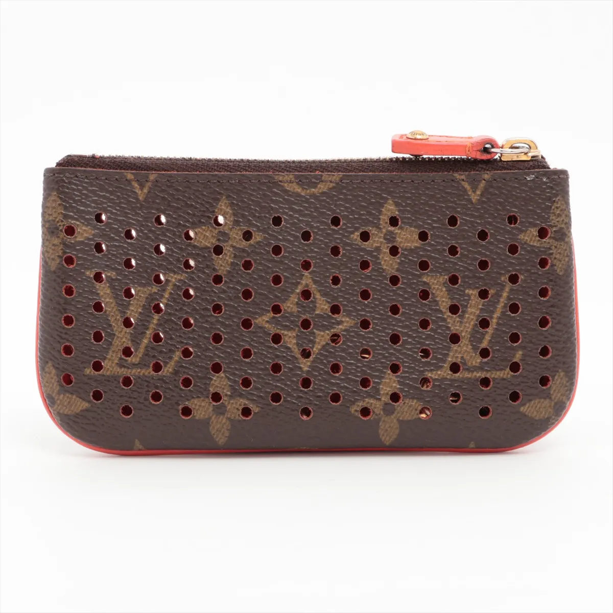 Monogram Perforated Pochette Clé M95222 SP0038 Orange Coin Case — view 2
