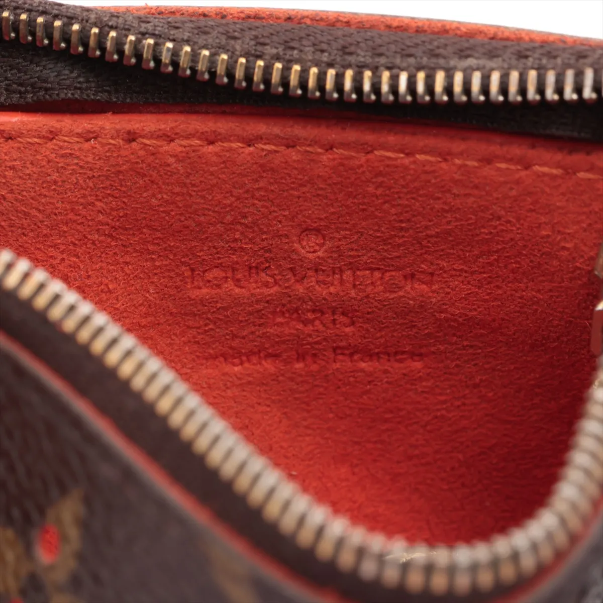 Monogram Perforated Pochette Clé M95222 SP0038 Orange Coin Case — view 5