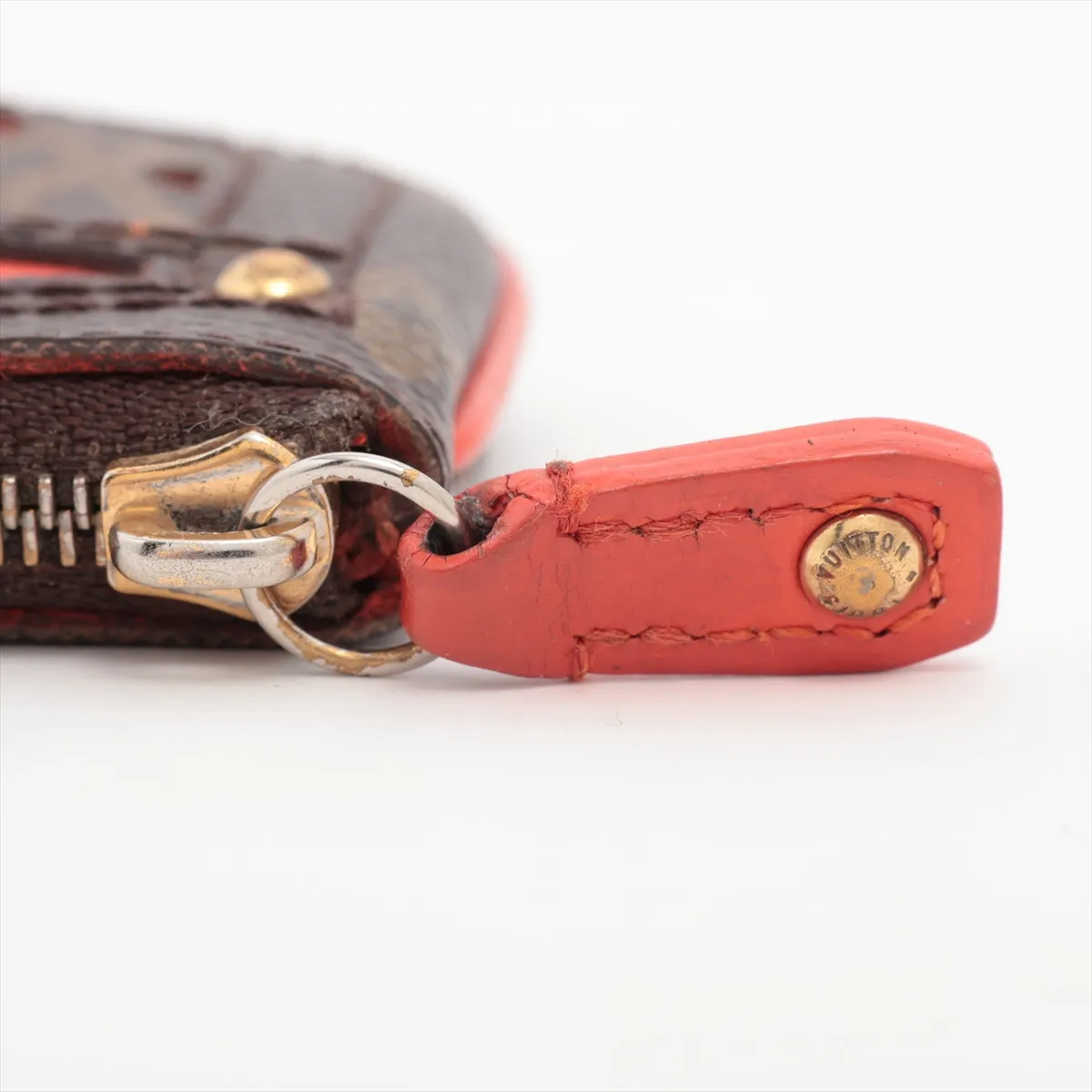 Monogram Perforated Pochette Clé M95222 SP0038 Orange Coin Case — view 6