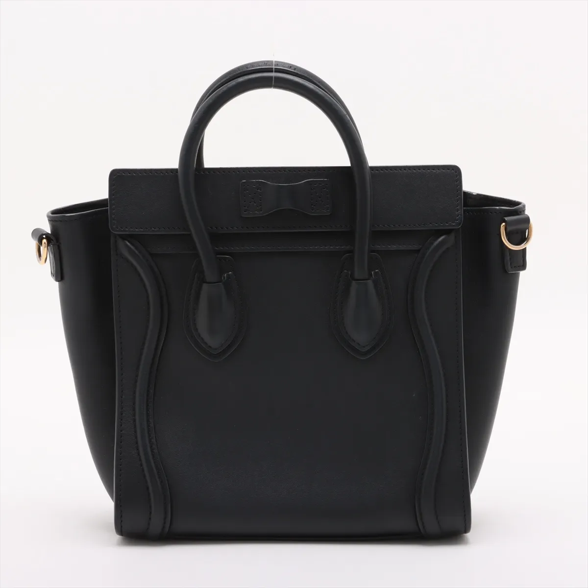 Luggage Nano Shopper Leather 2WAY Handbag Black — view 2