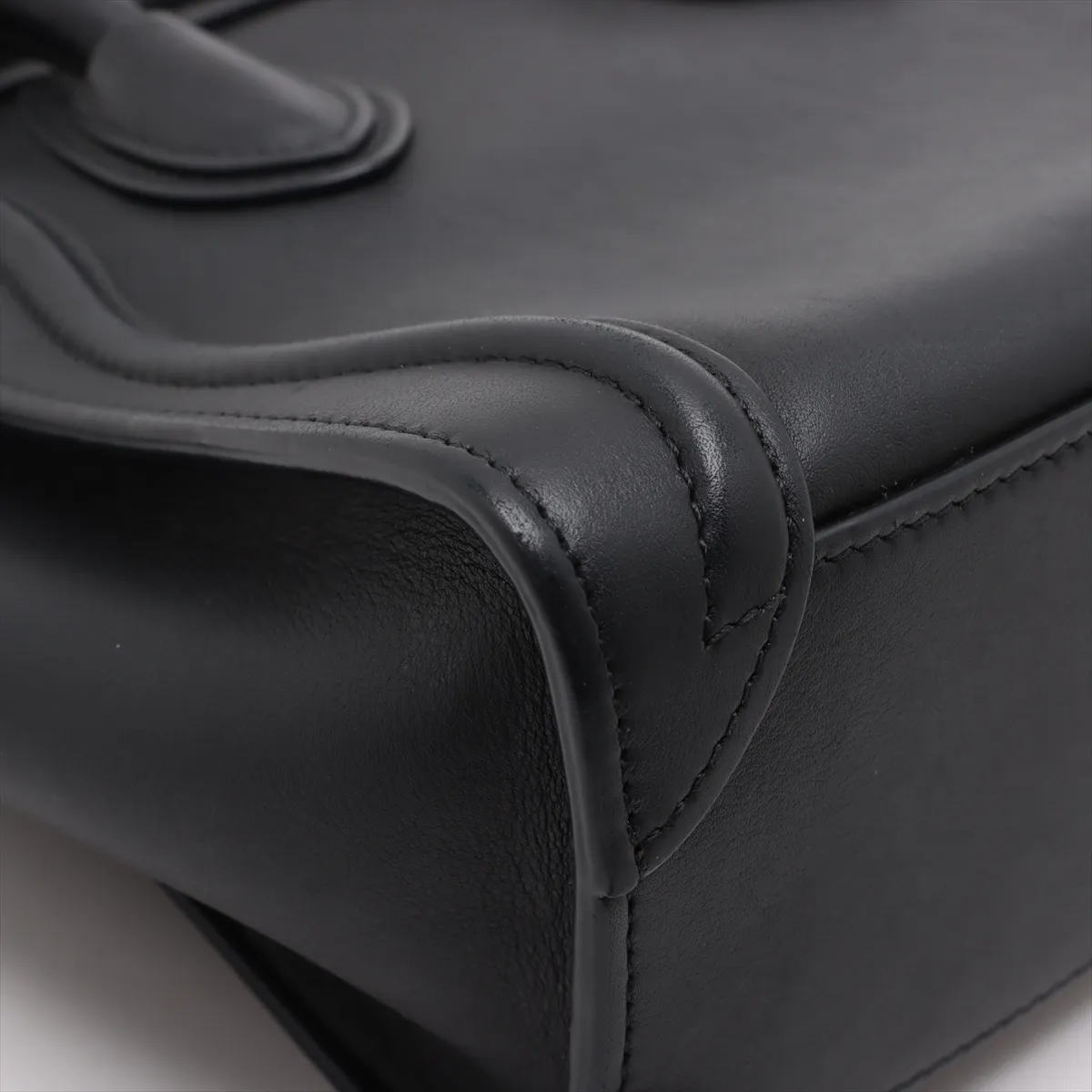 Luggage Nano Shopper Leather 2WAY Handbag Black — view 15