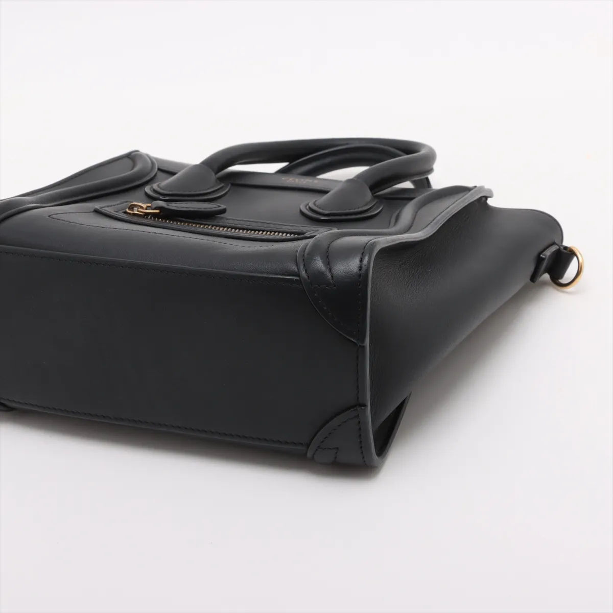 Luggage Nano Shopper Leather 2WAY Handbag Black — view 3