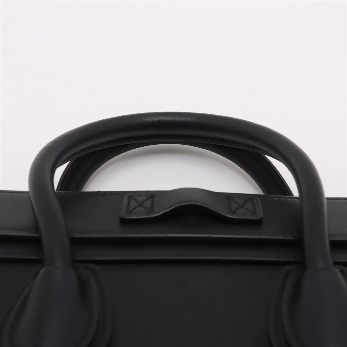Luggage Nano Shopper Leather 2WAY Handbag Black — view 6