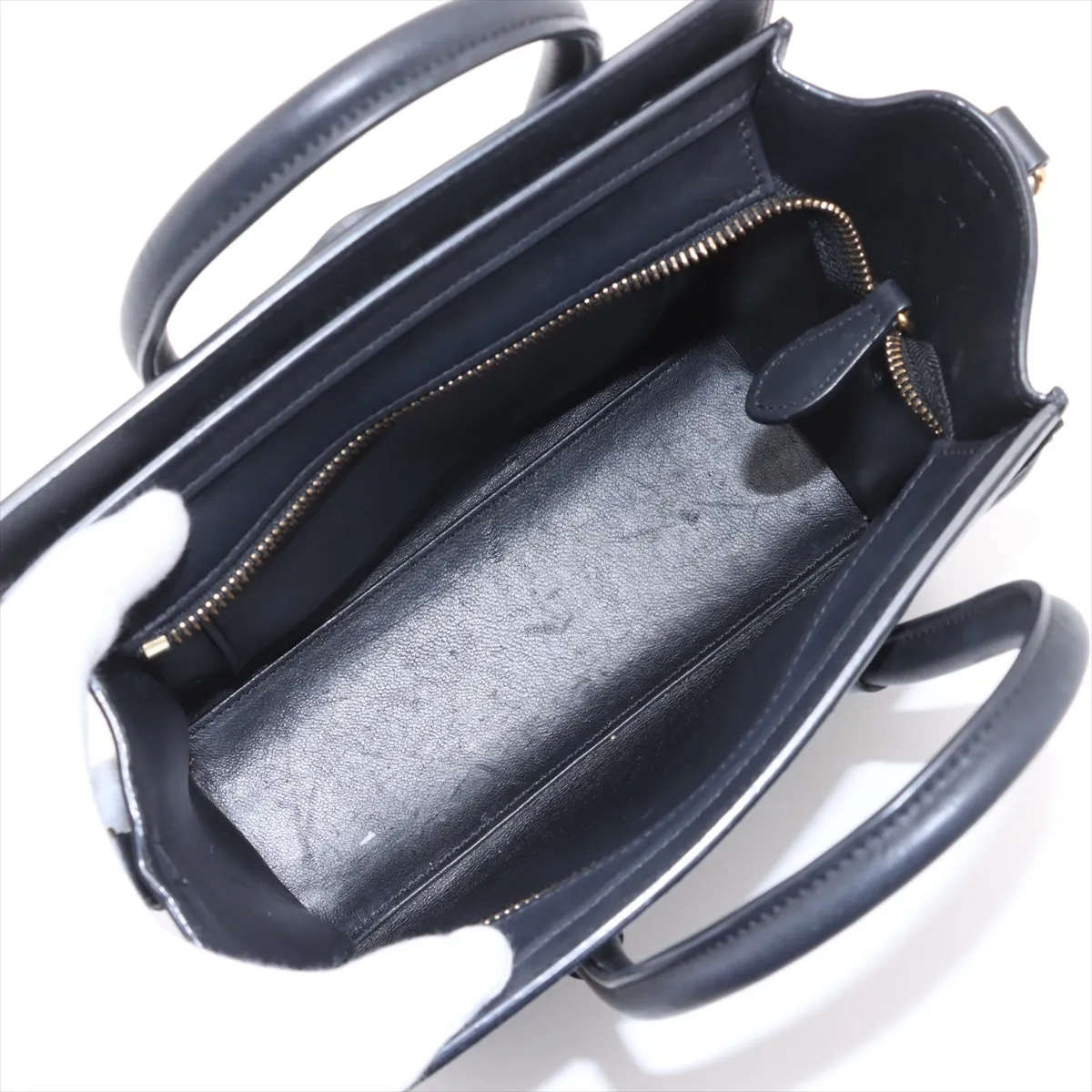 Luggage Nano Shopper Leather 2WAY Handbag Black — view 8