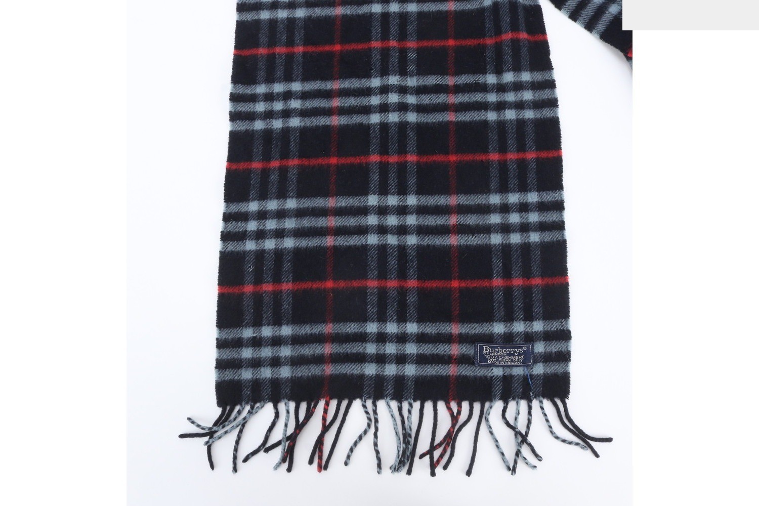 100% Cashmere Check Scarf — view 4