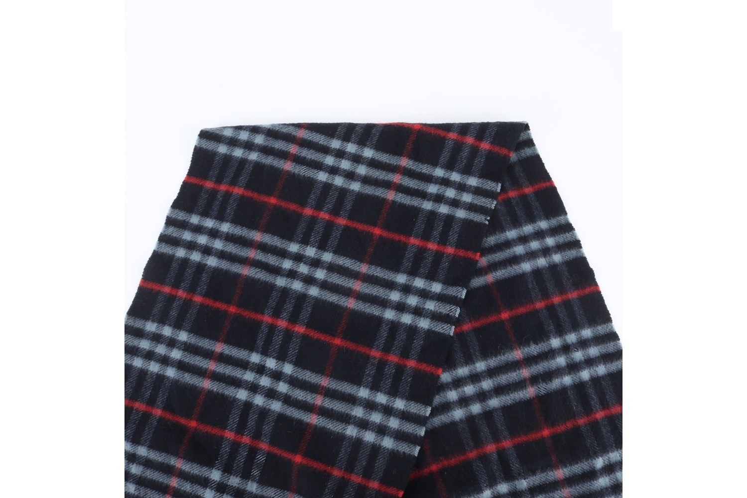 100% Cashmere Check Scarf — view 5