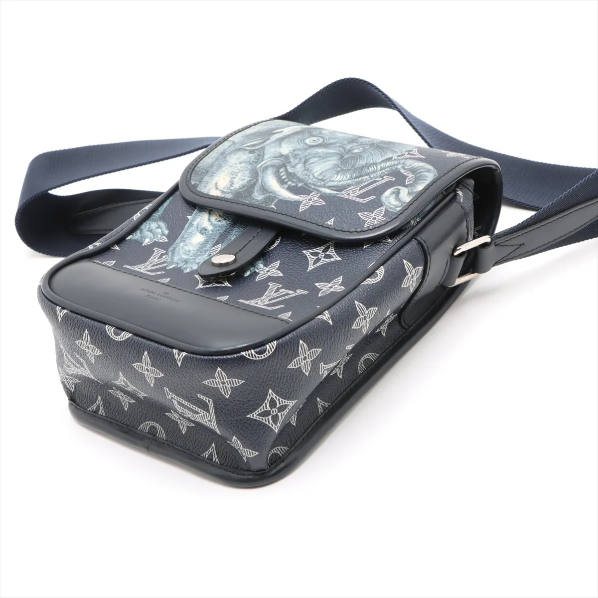 Monogram Savannah Messenger BB M54246 Navy RFID responsive — view 3