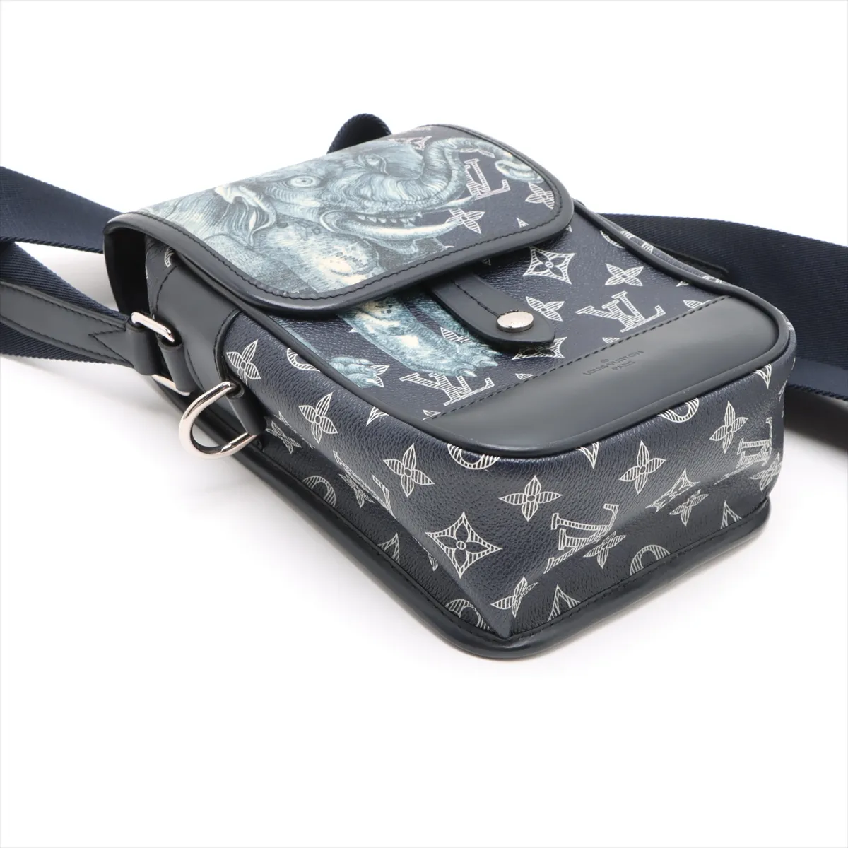 Monogram Savannah Messenger BB M54246 Navy RFID responsive — view 4