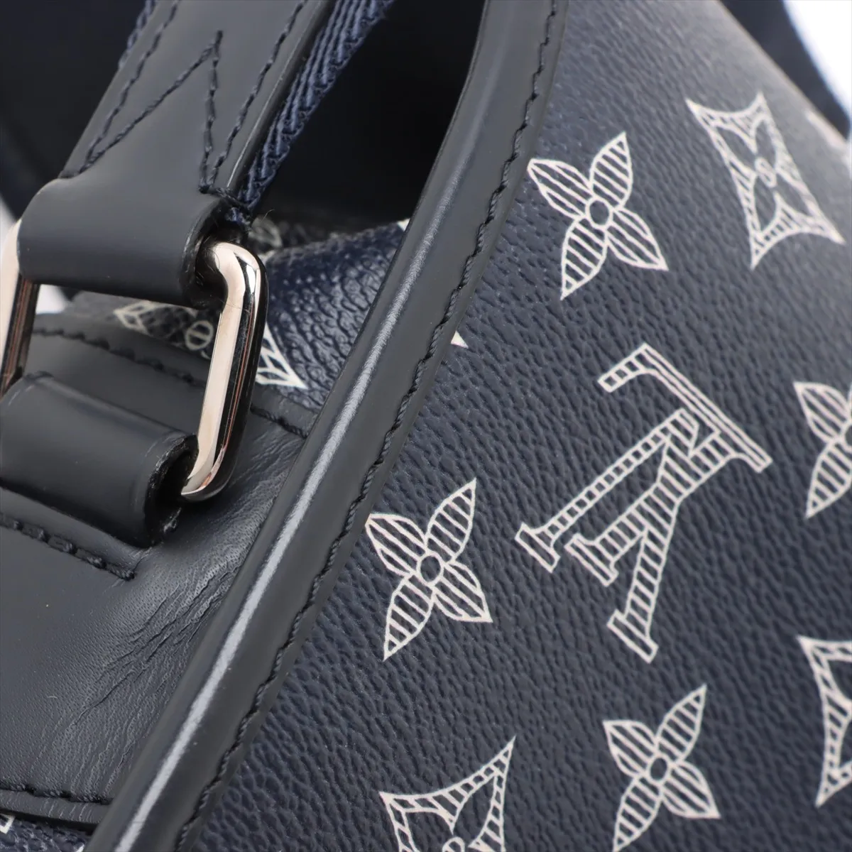 Monogram Savannah Messenger BB M54246 Navy RFID responsive — view 10