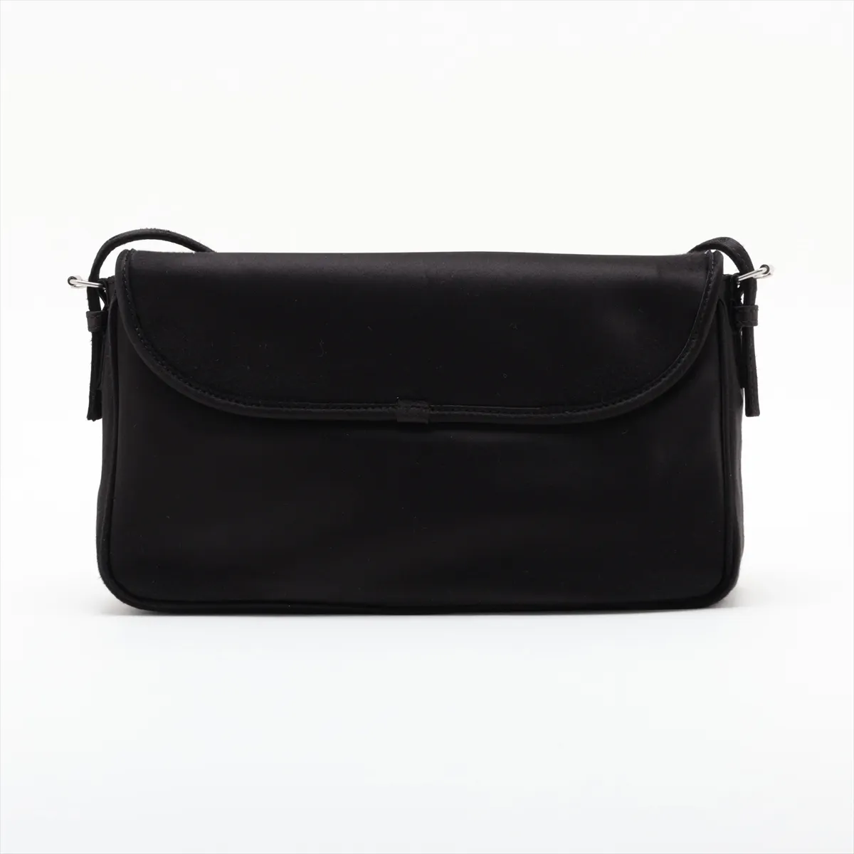 Leopold 791997 Satin Shoulder Bag, Black — view 2