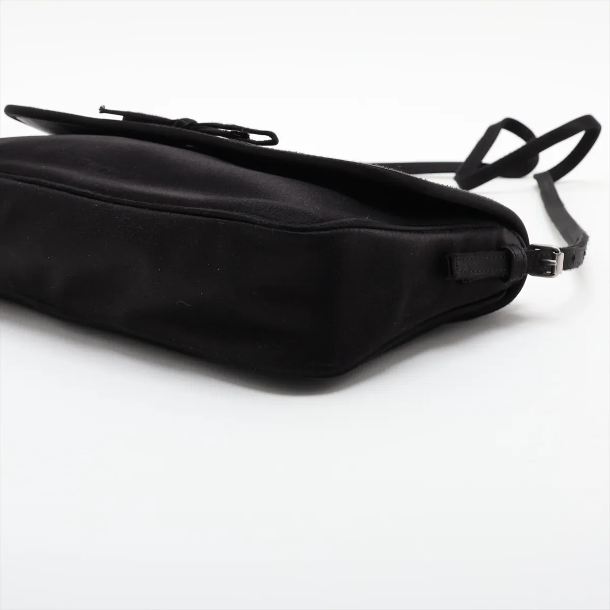 Leopold 791997 Satin Shoulder Bag, Black — view 3