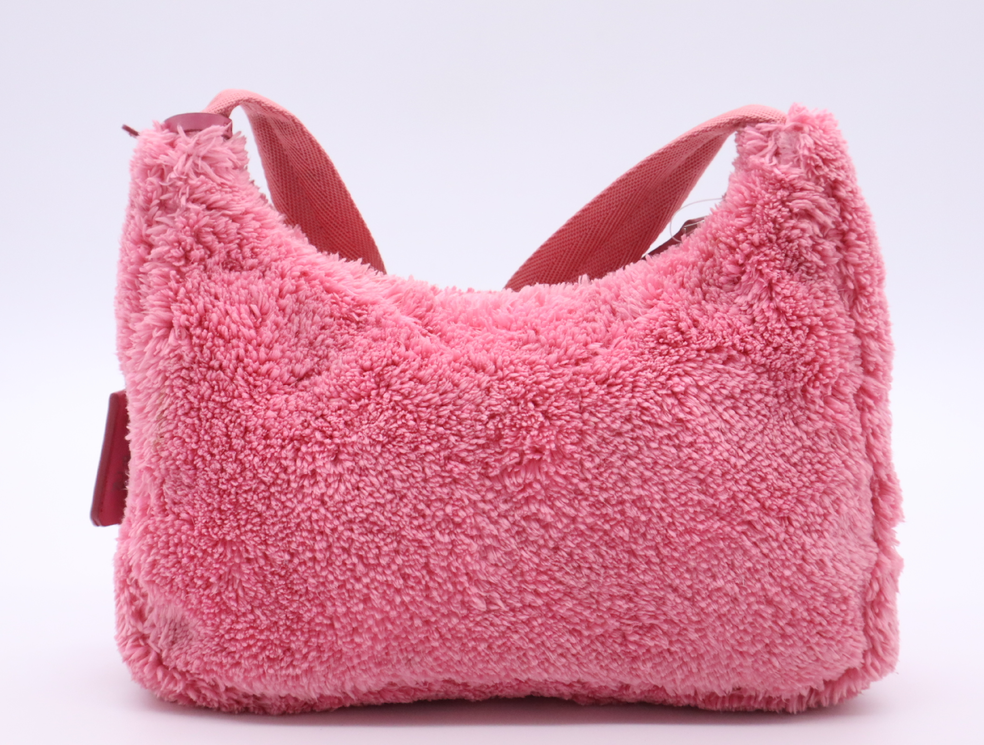 Pile Fabric Re-Edition 2000 Terry Mini Bag Handbag Pink with Clochette — view 2