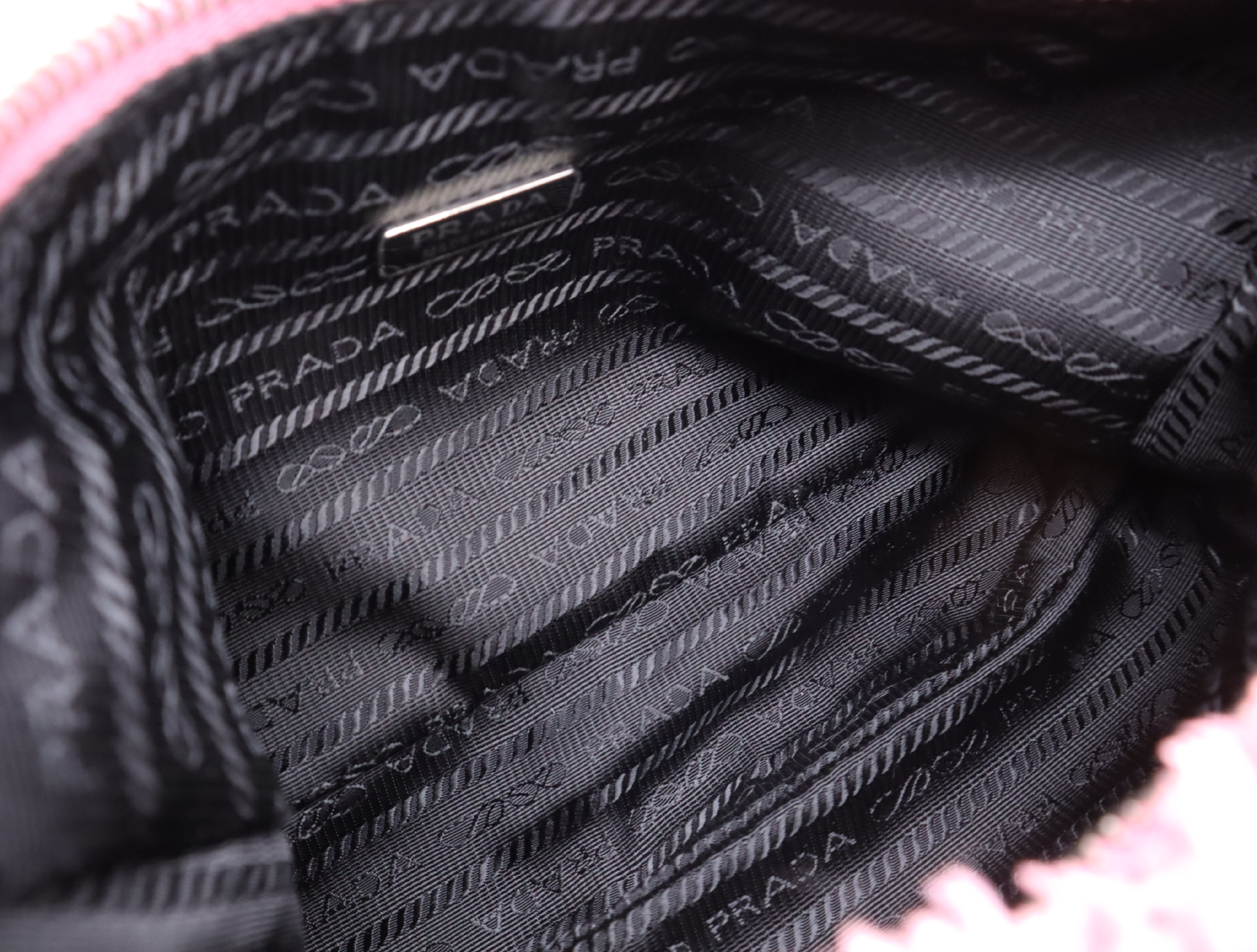 Pile Fabric Re-Edition 2000 Terry Mini Bag Handbag Pink with Clochette — view 11