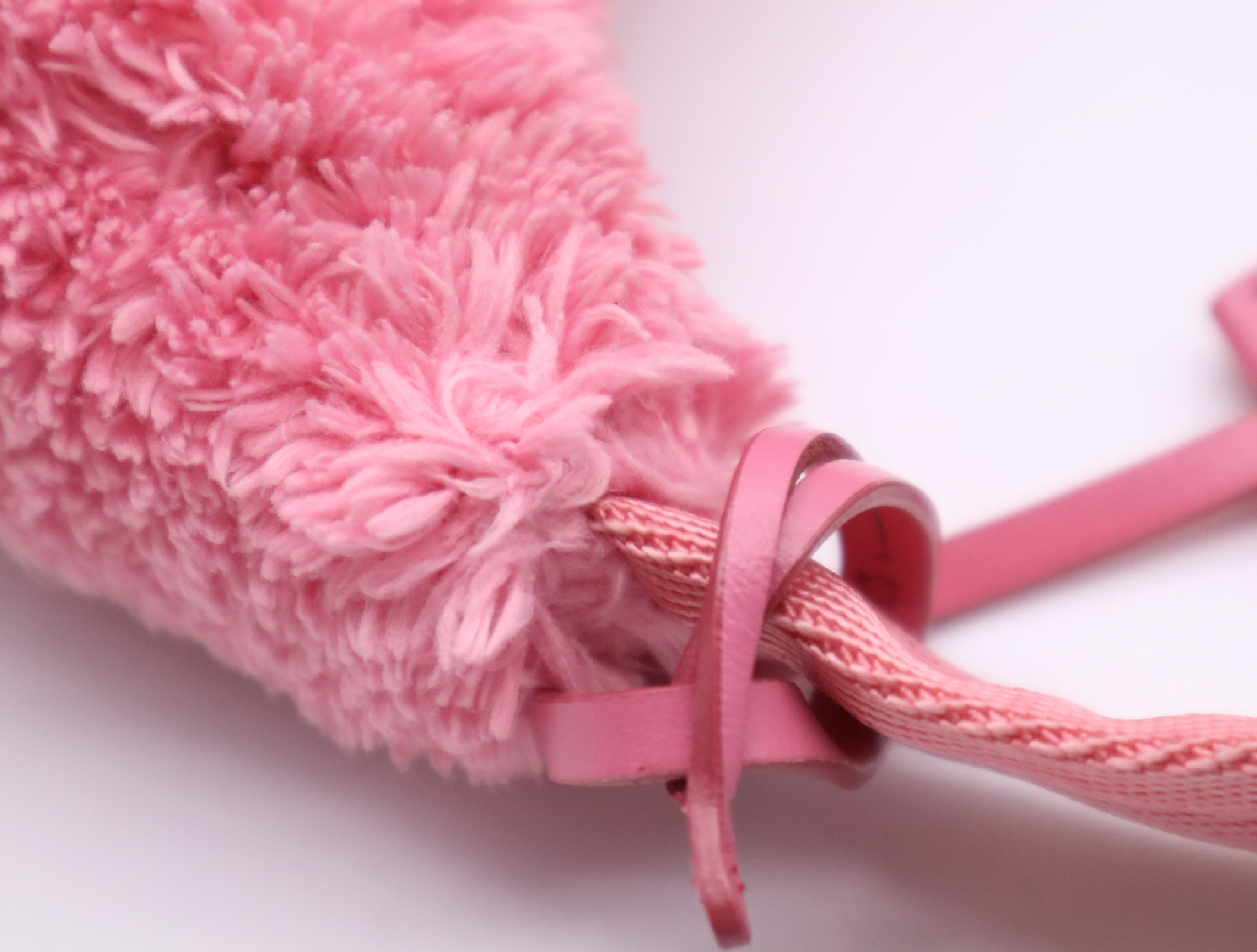 Pile Fabric Re-Edition 2000 Terry Mini Bag Handbag Pink with Clochette — view 8