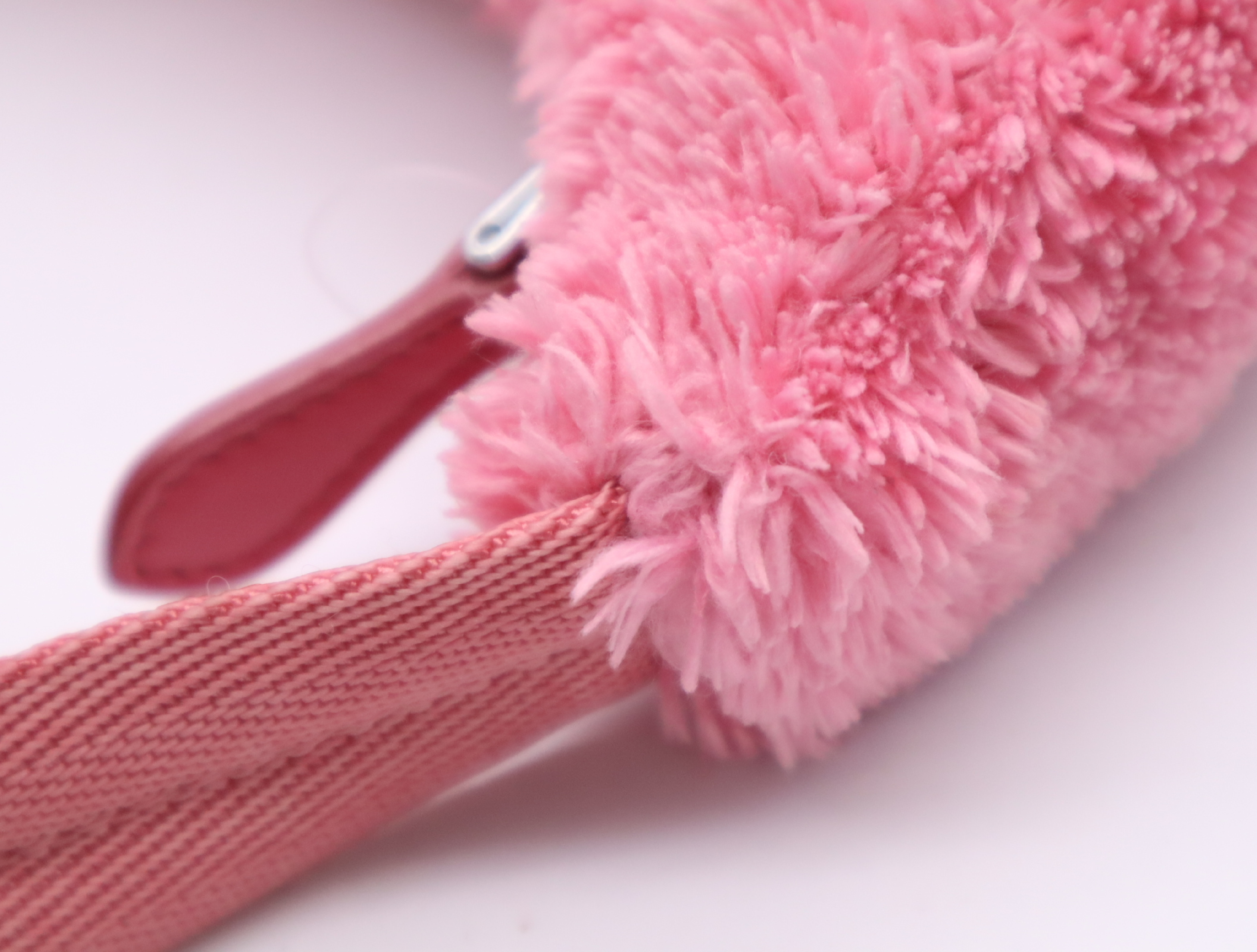 Pile Fabric Re-Edition 2000 Terry Mini Bag Handbag Pink with Clochette — view 9
