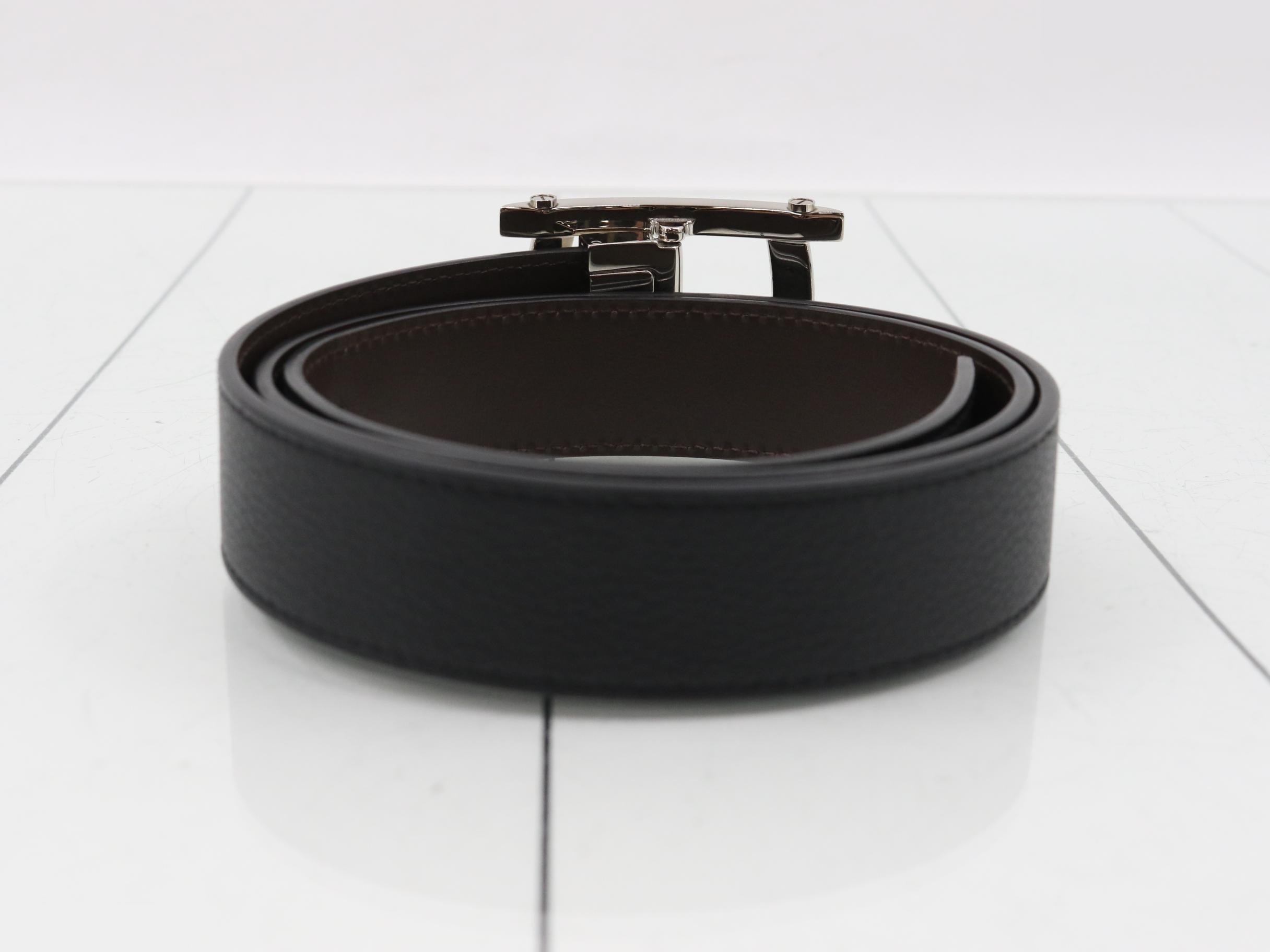 Assioma belt, black and brown leather — view 2