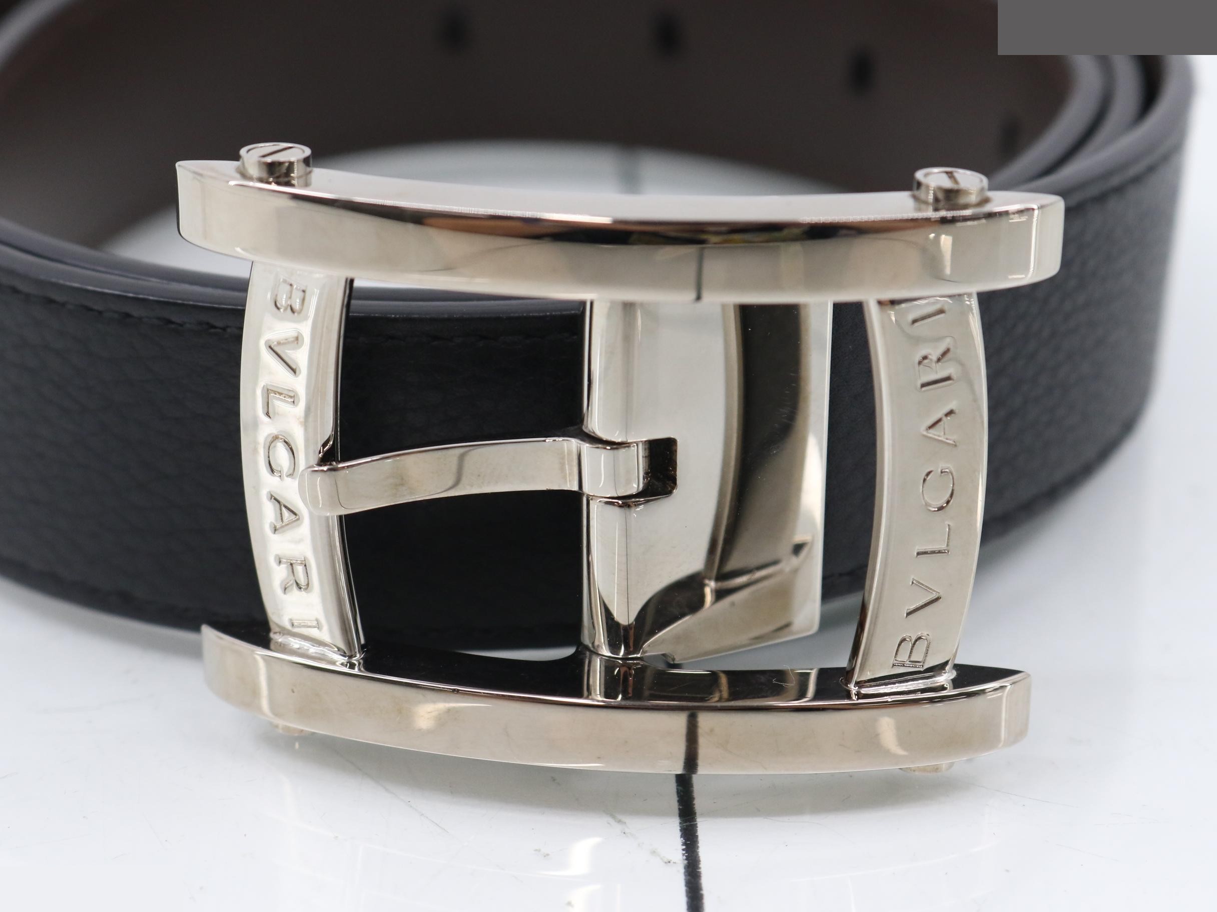 Assioma belt, black and brown leather — view 3