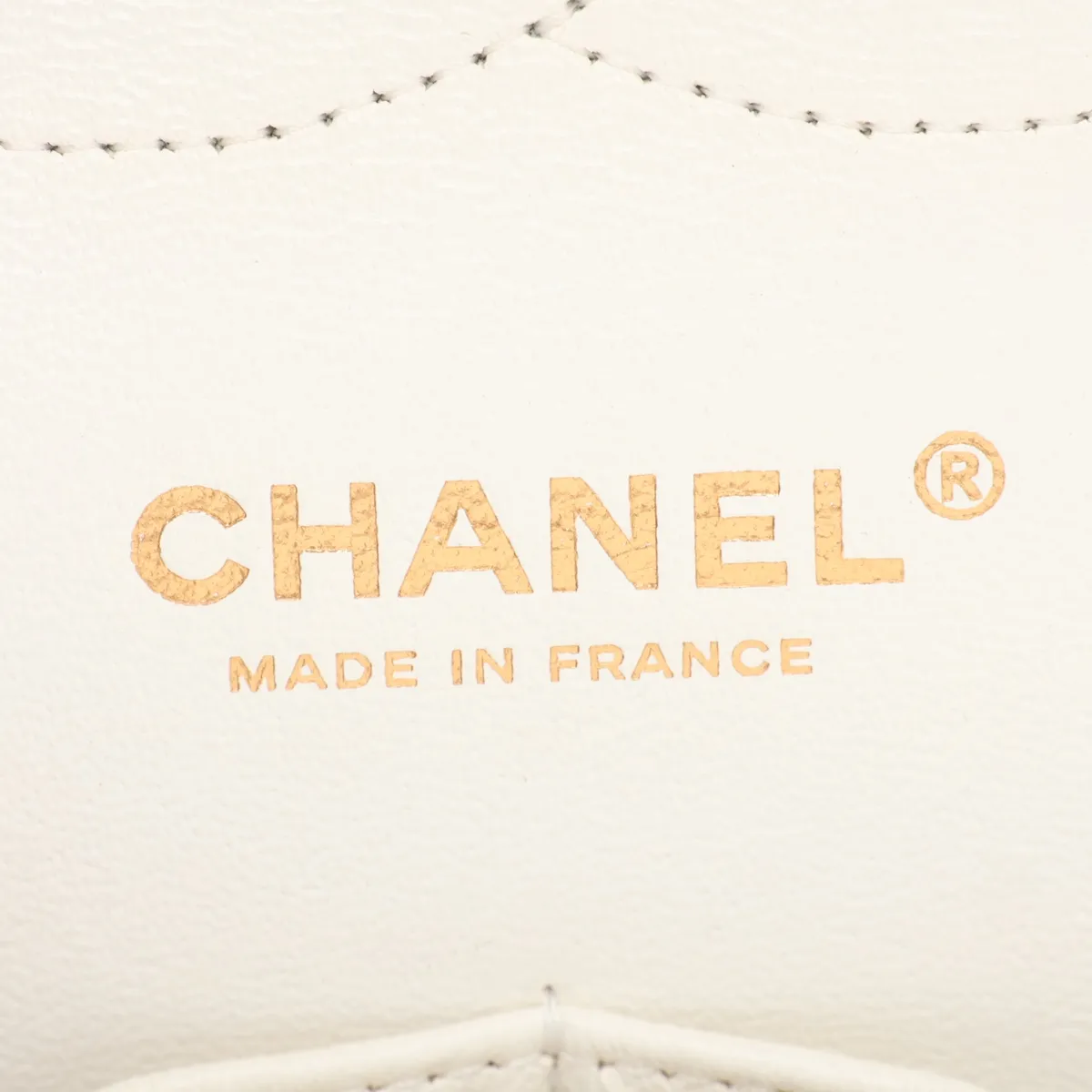 [Individually packaged] Chanel Large Matelassé 30 Caviar Skin Double Flap Double Chain Bag, White with Gold Hardware, 17908521, Serial Number 17, A58600 — view 10