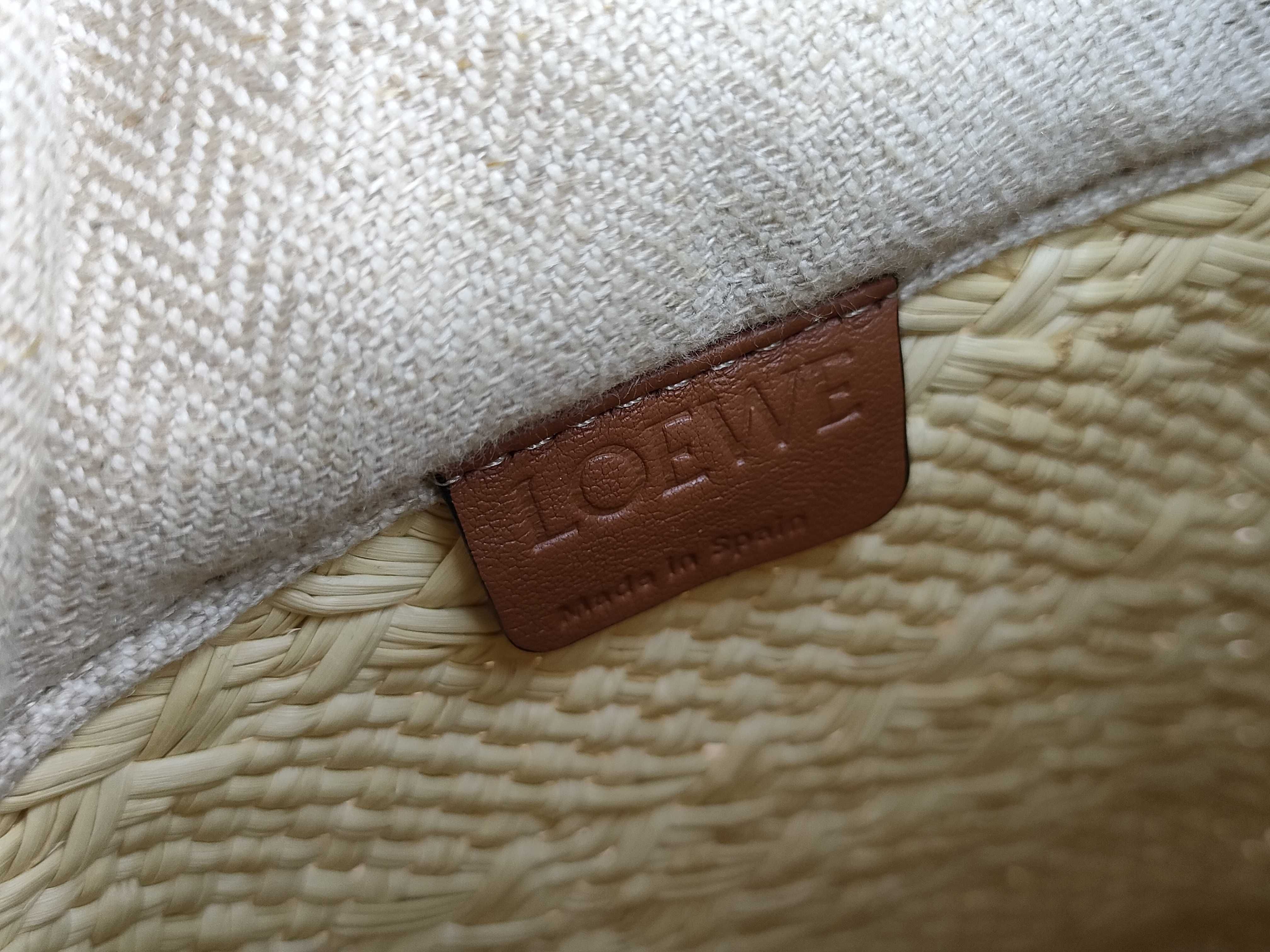 Anagram Square Pocket Raffia x Leather Shoulder Bag Beige x Brown Shoulder Bag — view 10