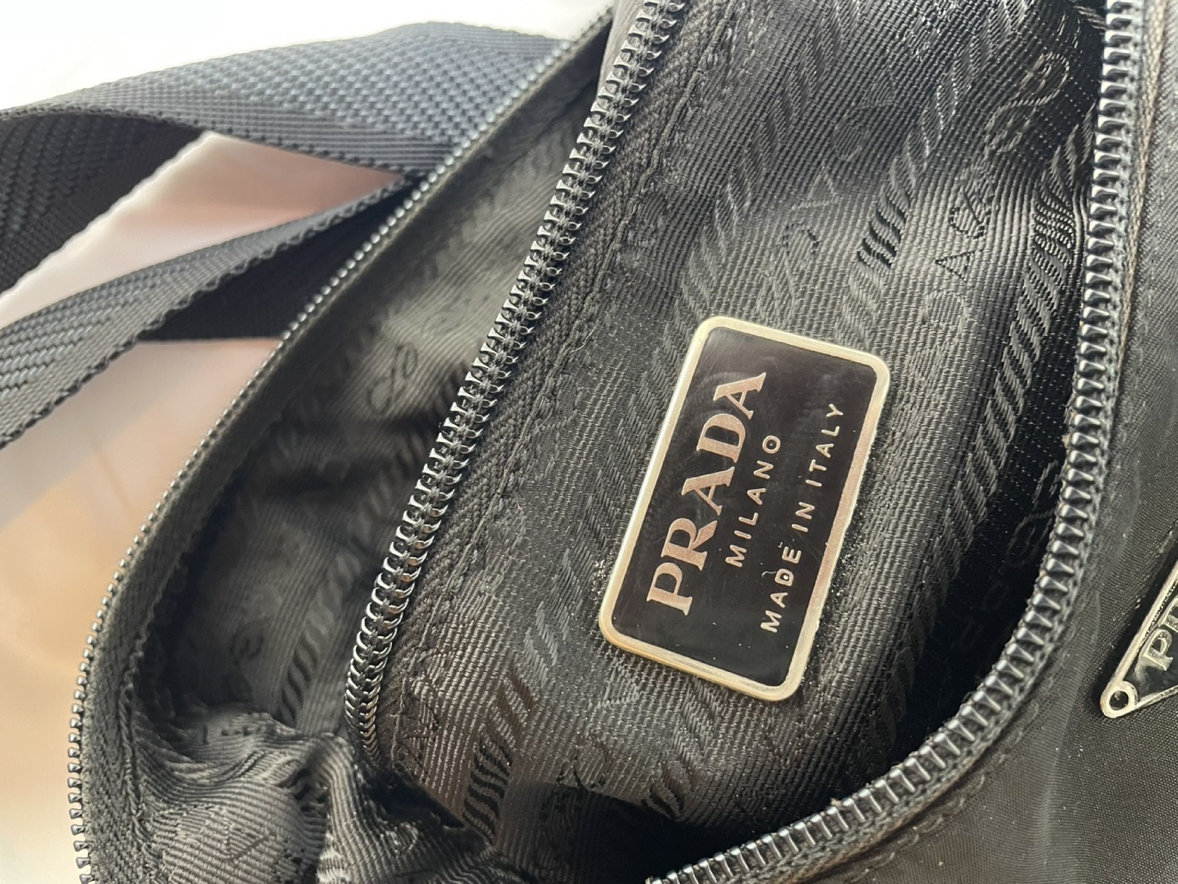Shoulder Bag, Prada 2-way Clutch Bag, OPTI Engraved Shoulder Bag — view 12