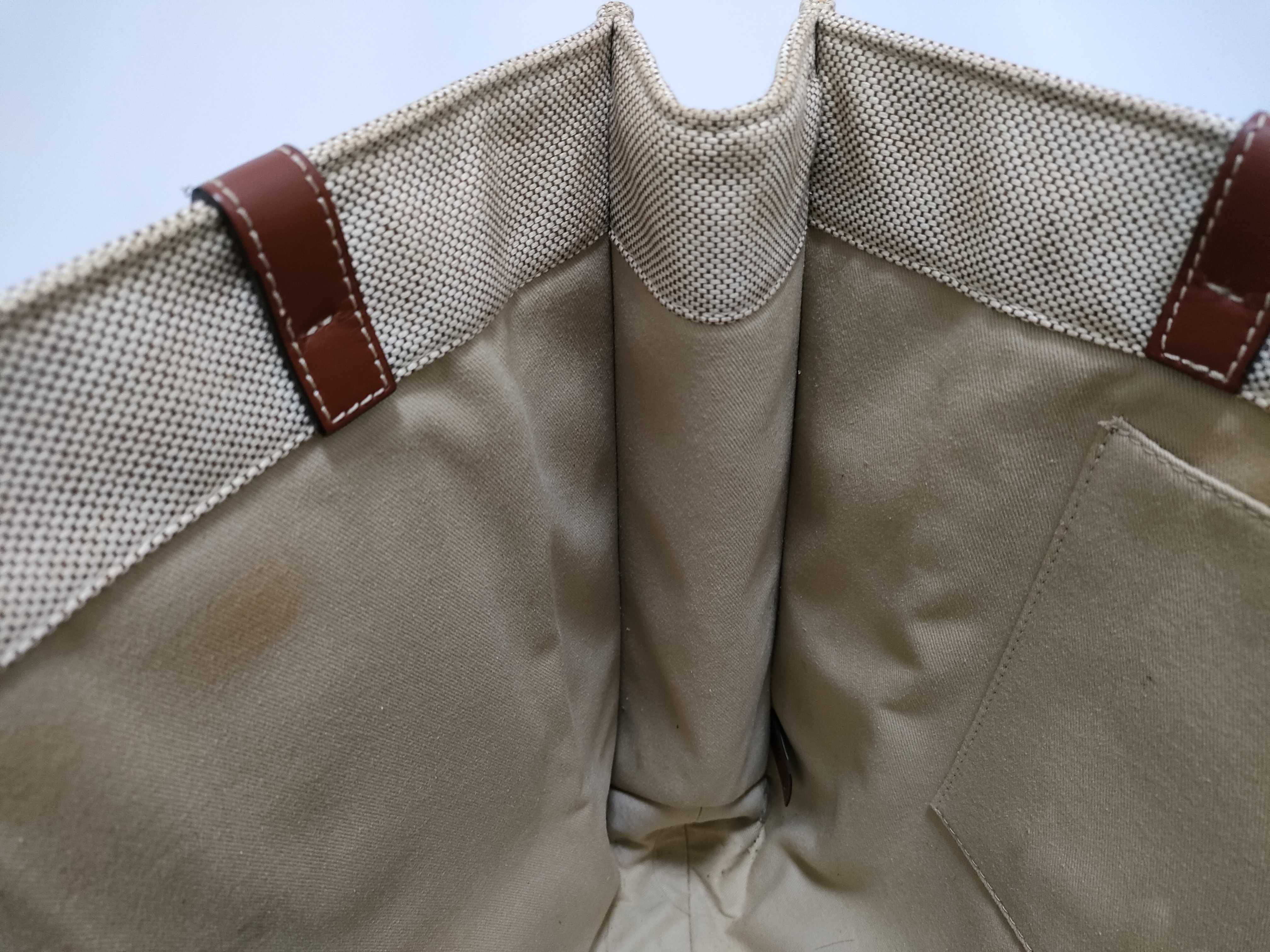 DU-Chloé Woody Large Canvas Tote Bag Beige — view 8