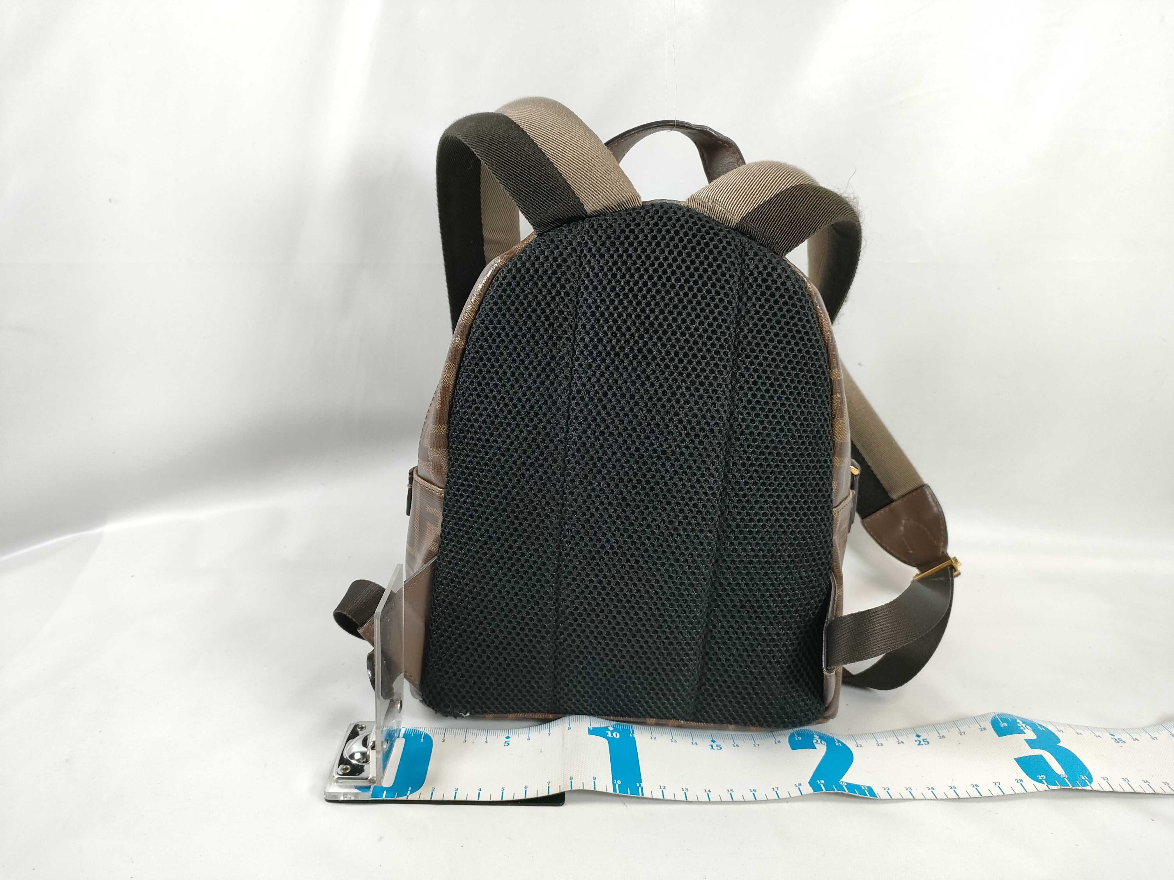 Zucca pattern Fendi backpack Mania Fila collaboration brown backpack — view 2