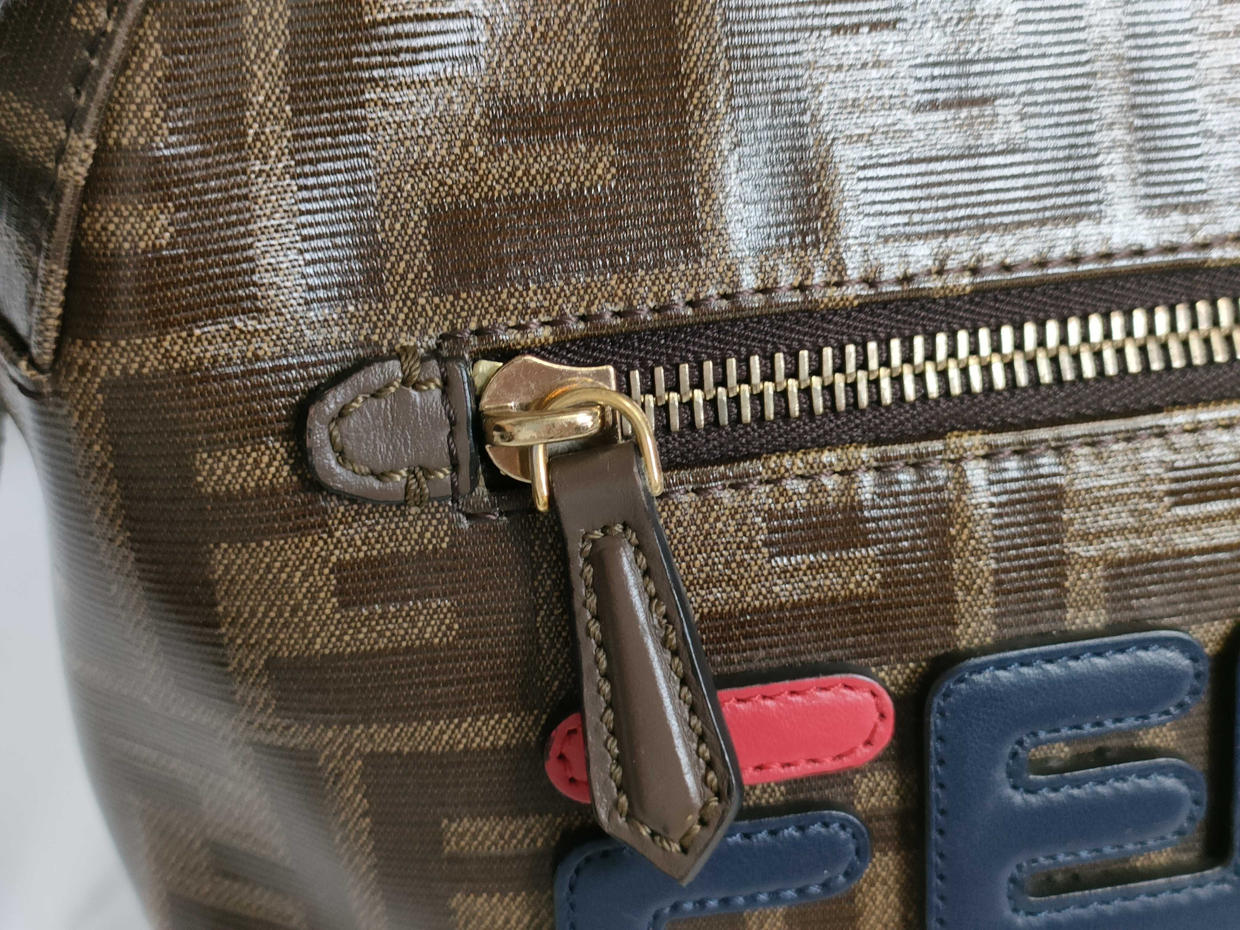 Zucca pattern Fendi backpack Mania Fila collaboration brown backpack — view 15