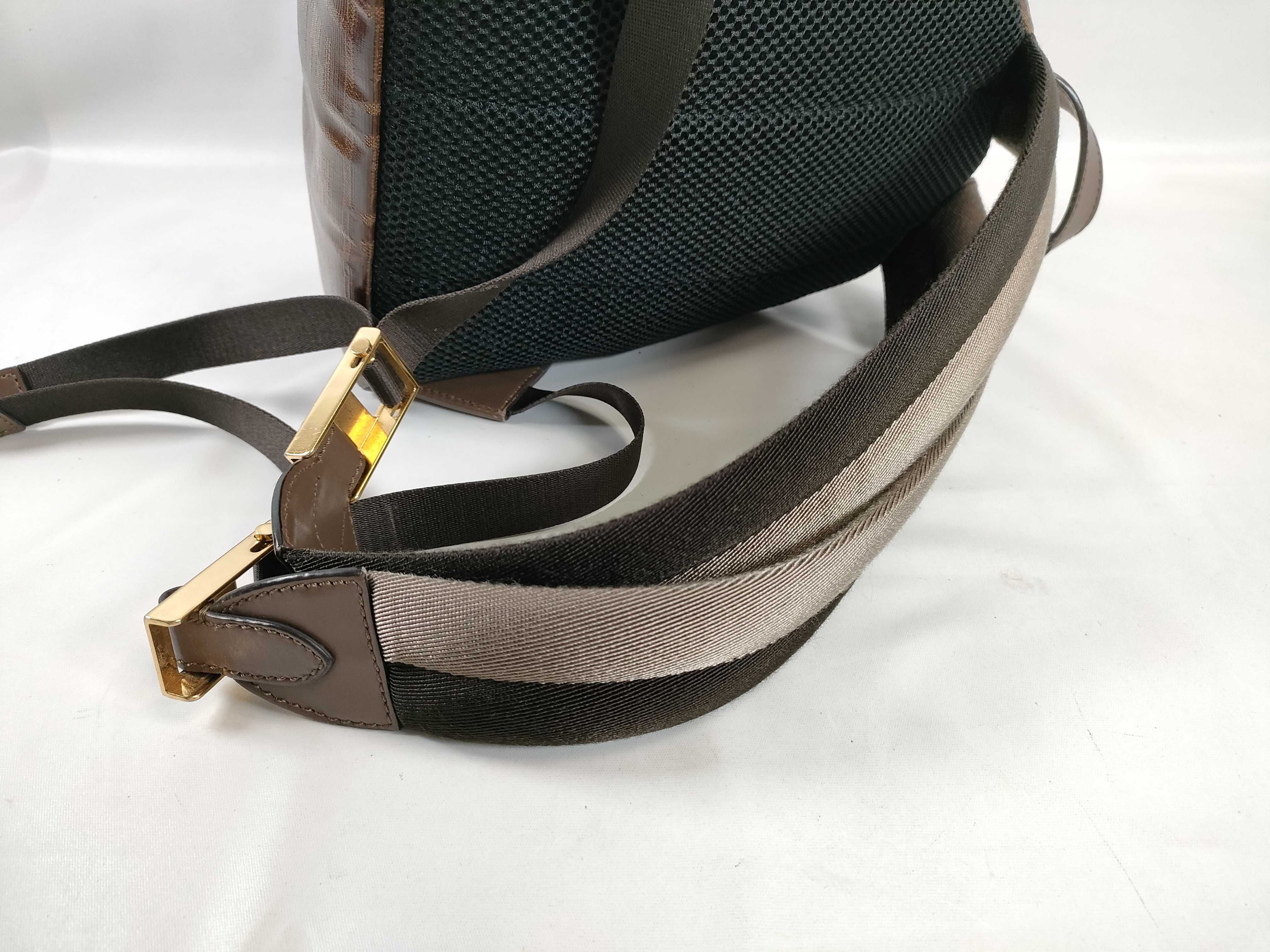 Zucca pattern Fendi backpack Mania Fila collaboration brown backpack — view 3