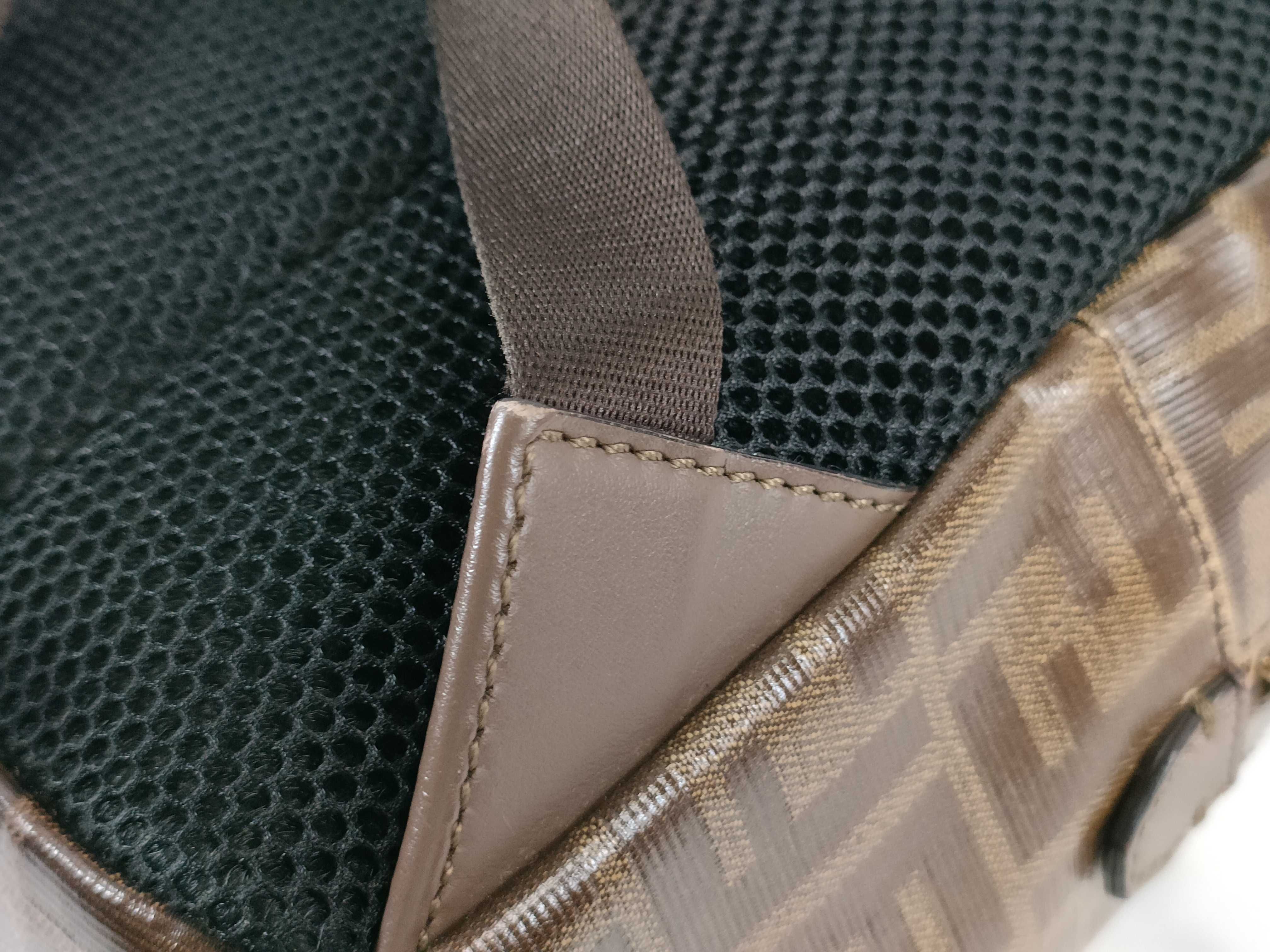 Zucca pattern Fendi backpack Mania Fila collaboration brown backpack — view 5