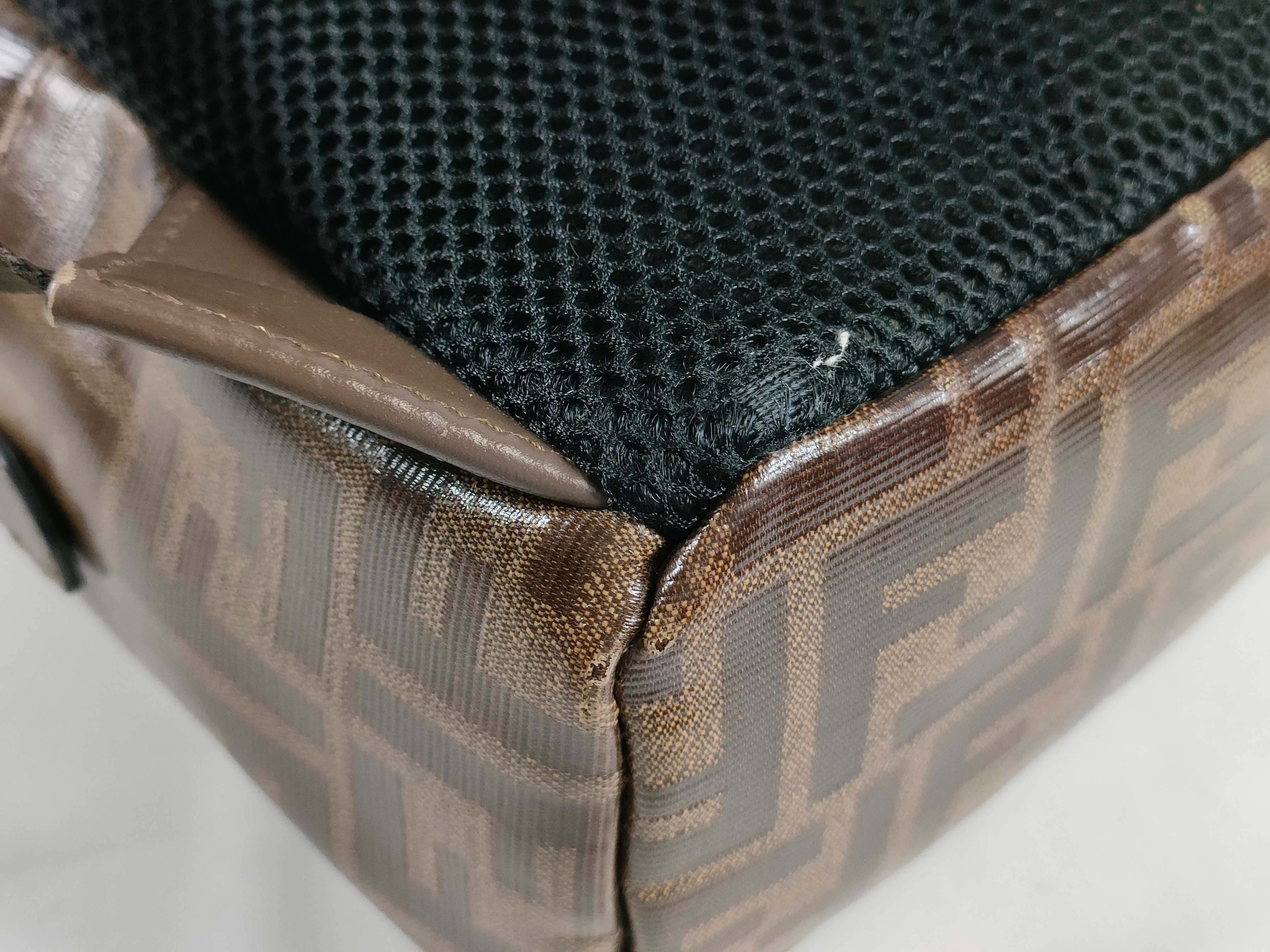 Zucca pattern Fendi backpack Mania Fila collaboration brown backpack — view 6