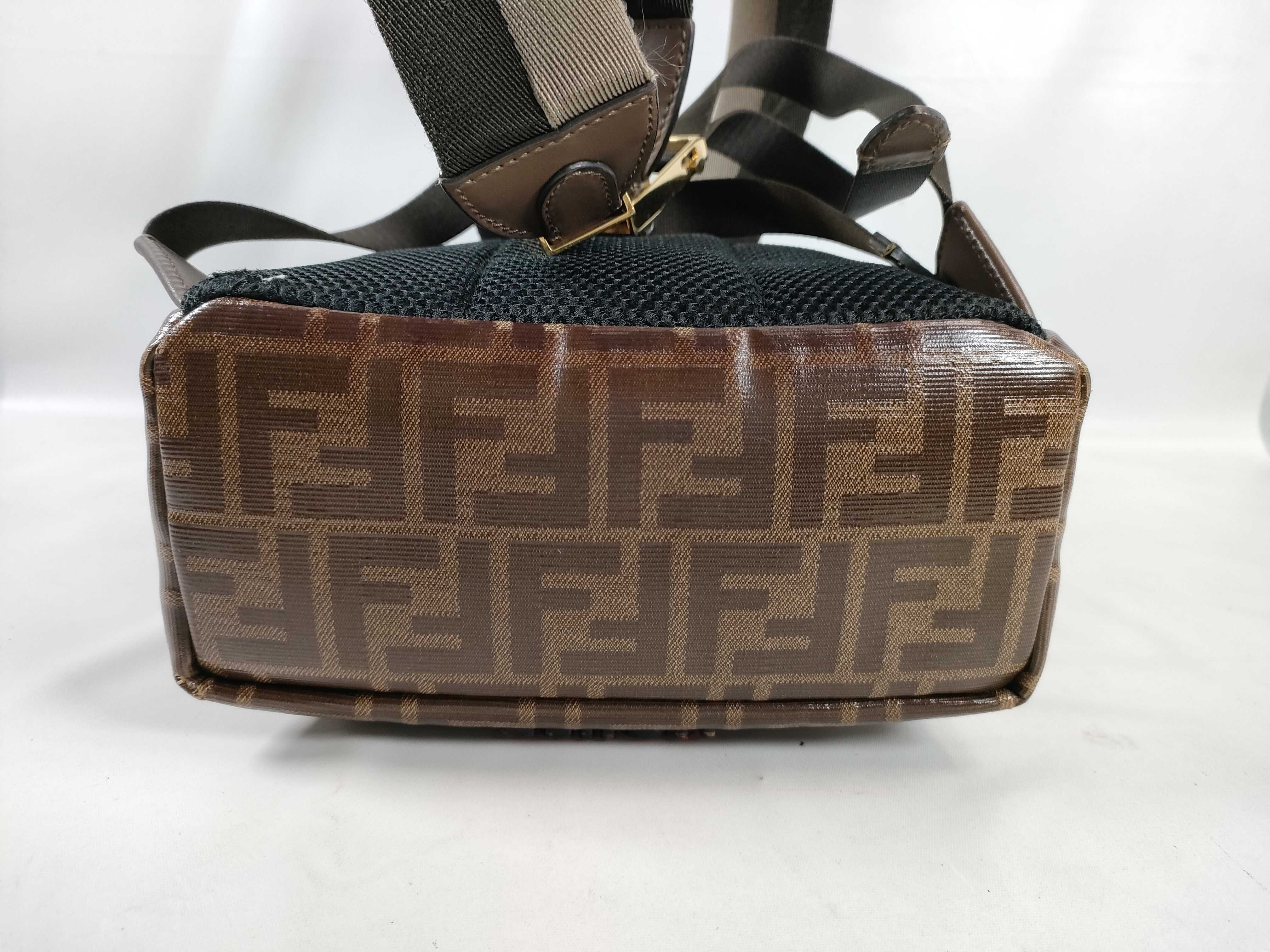 Zucca pattern Fendi backpack Mania Fila collaboration brown backpack — view 7