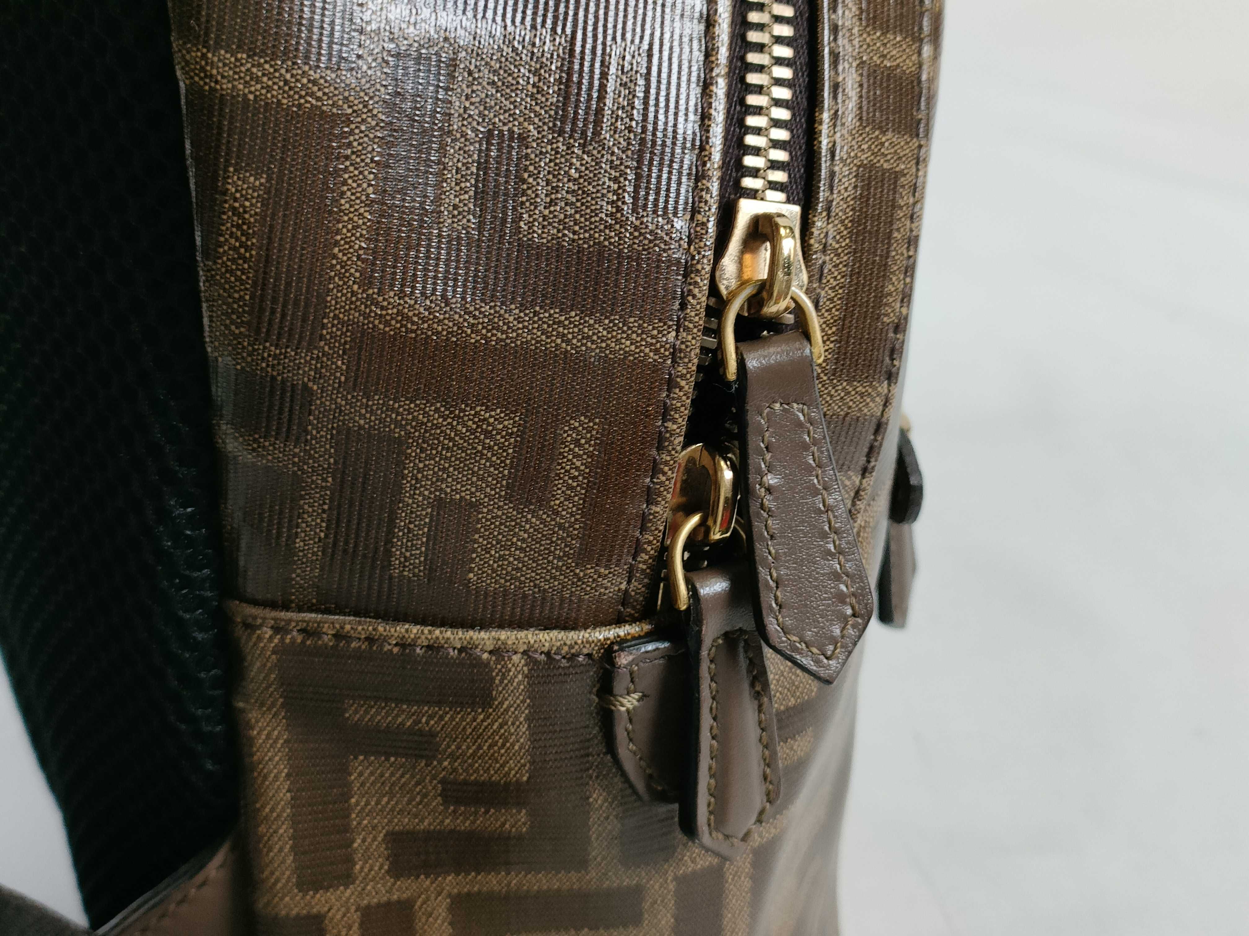 Zucca pattern Fendi backpack Mania Fila collaboration brown backpack — view 8