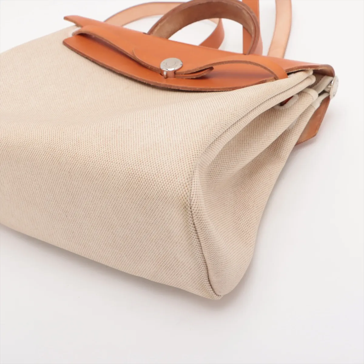 Herbag Ad PM Toile H x Vache Hunter Beige Silver Hardware C: 1999 — view 3