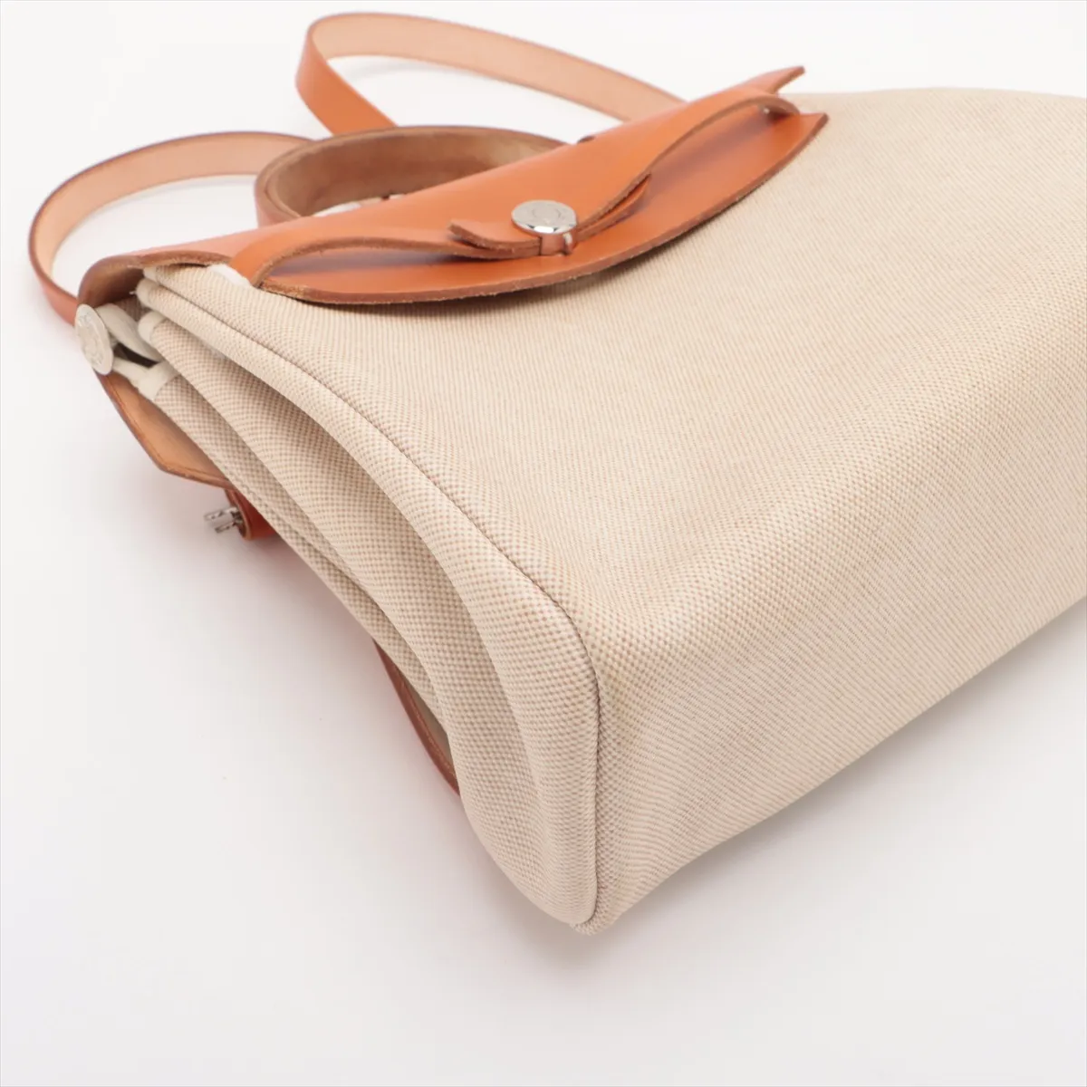 Herbag Ad PM Toile H x Vache Hunter Beige Silver Hardware C: 1999 — view 4