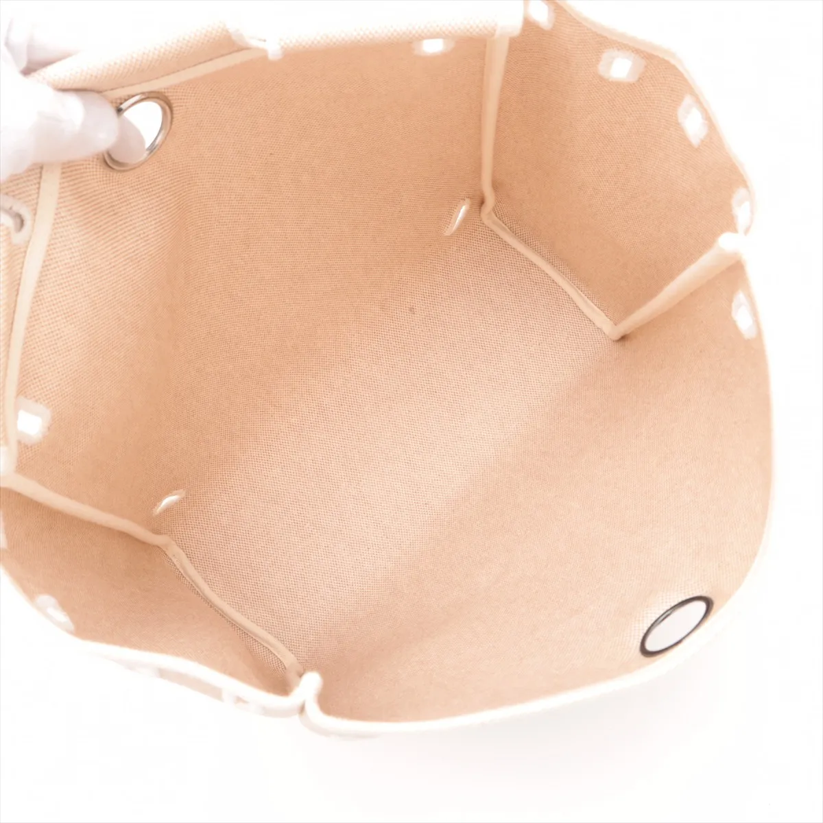 Herbag Ad PM Toile H x Vache Hunter Beige Silver Hardware C: 1999 — view 8